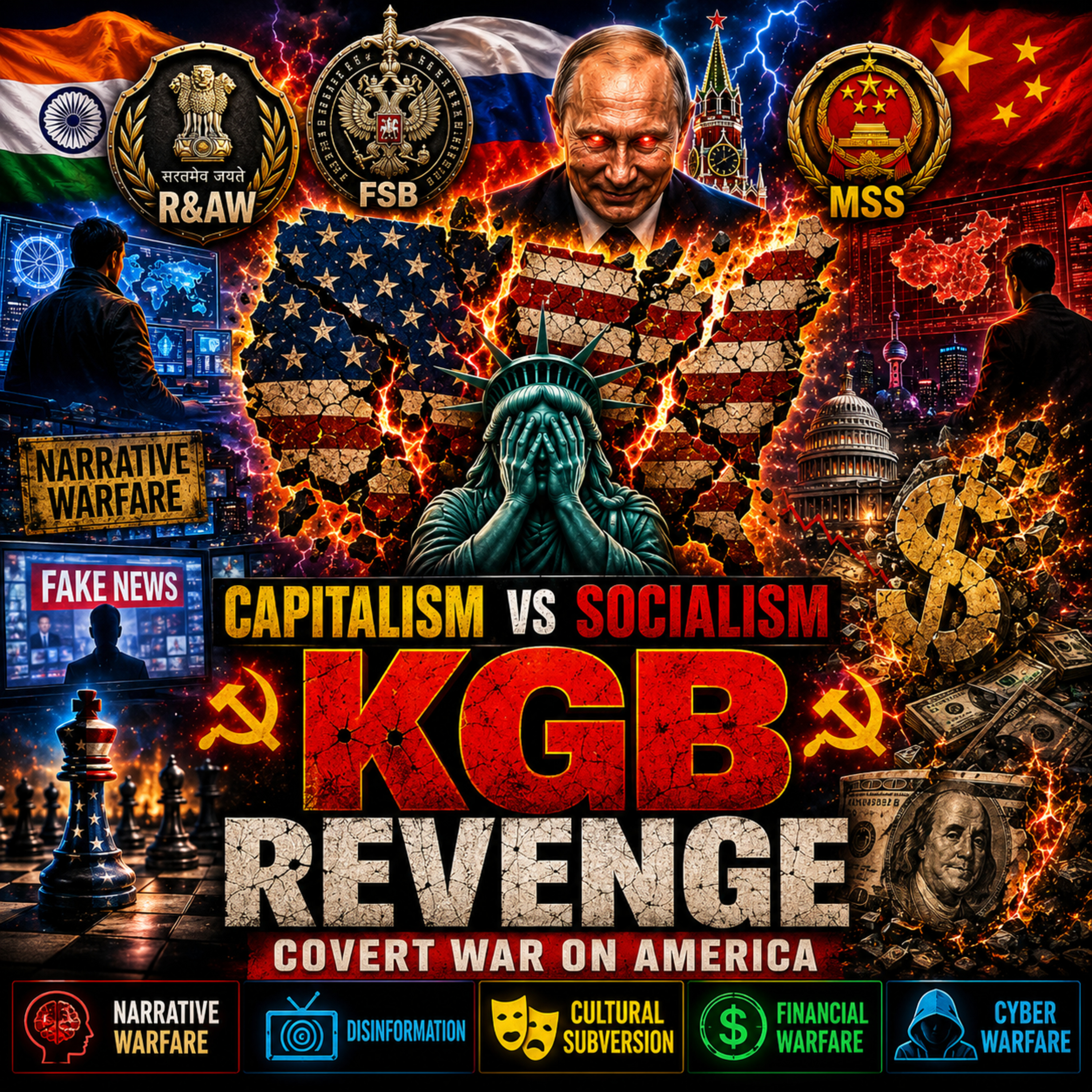 The KGB Vendetta: A Covert War On America by Indian, Russian & Chinese Intelligence (R&AW,FSB,MSS) episode artwork