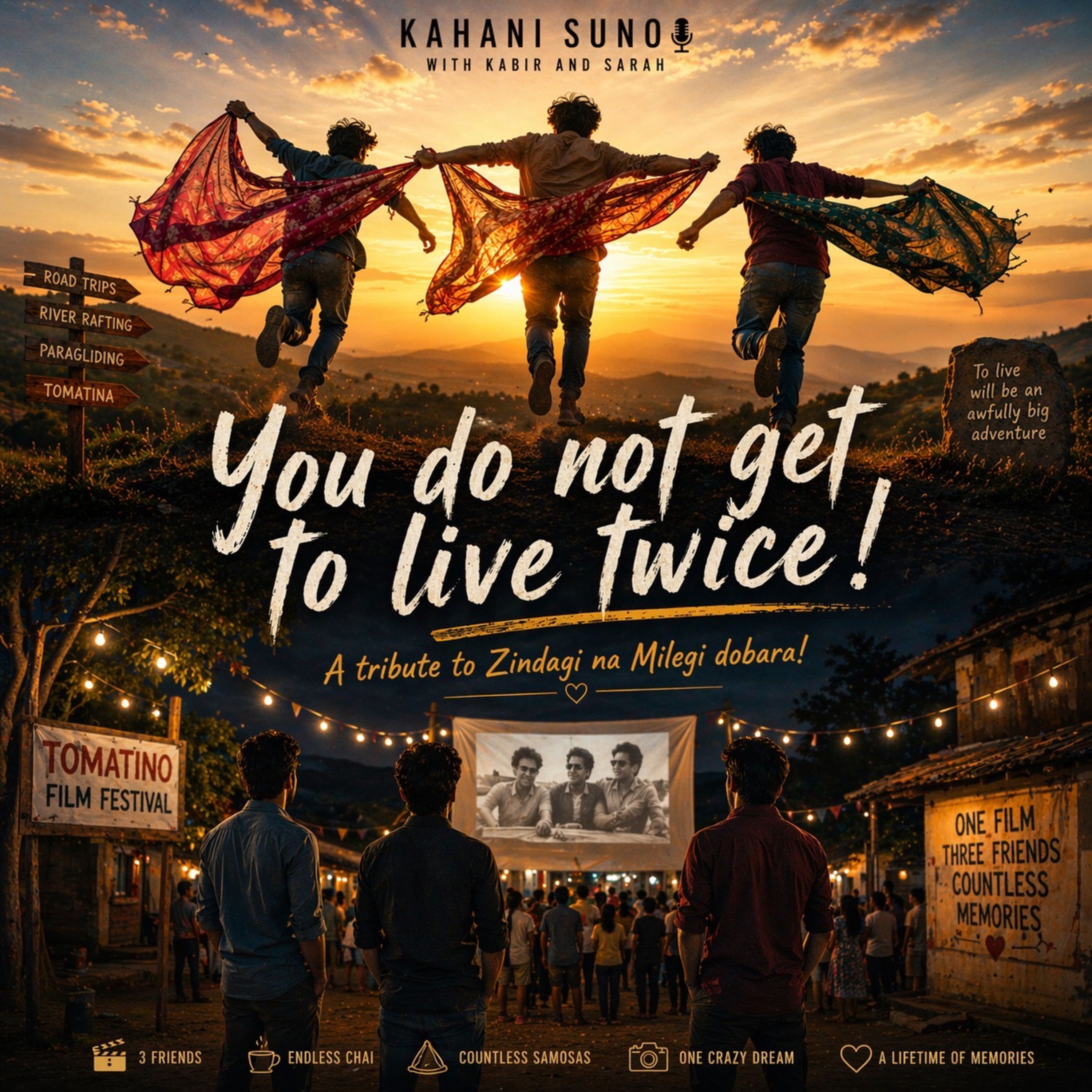 Story 21: You do not get to live twice - Part 1 of 2 : A coming of age story about friendship, love and life - A tribute to Zindagi na milegi dobara!