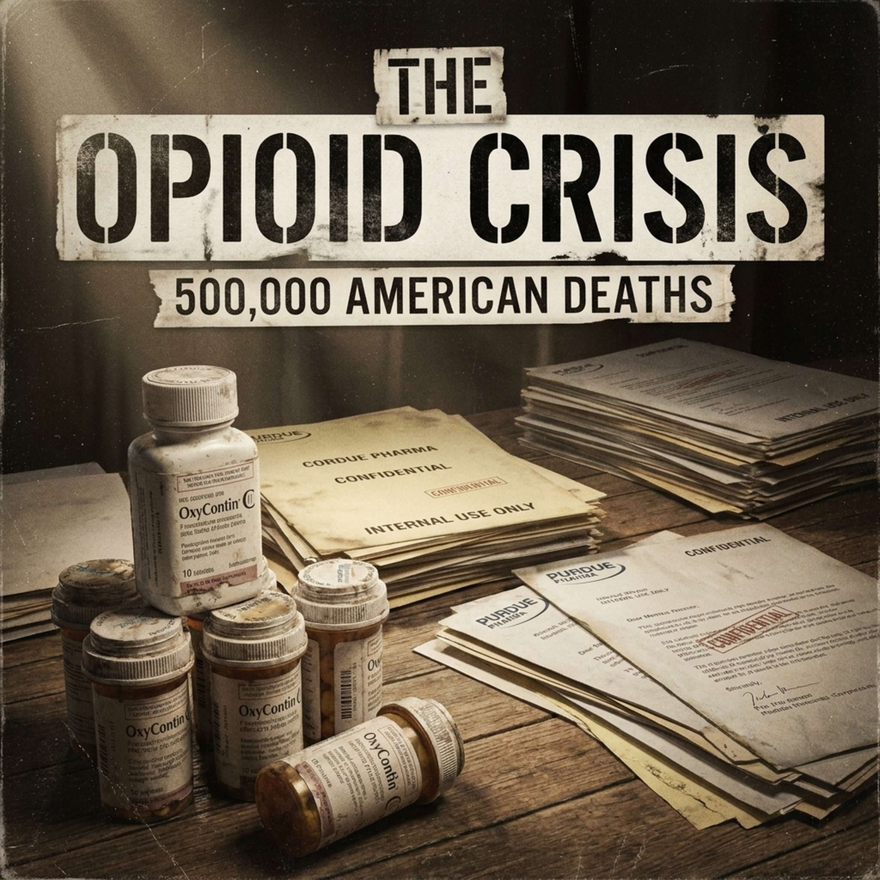 THE OPIOID CRISIS: HOW PURDUE PHARMA BOUGHT 500,000 DEATHS episode artwork