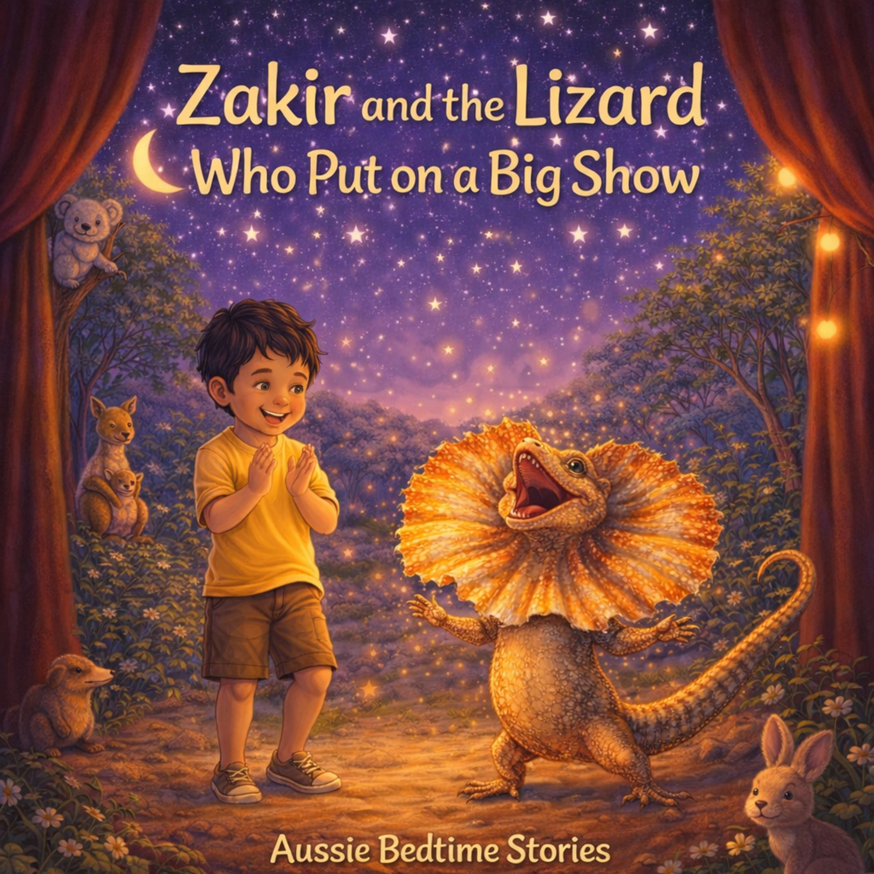 Zakir and the Lizard Who Put on a Big Show (Funny Bedtime Story for Kids: Aussie Animal Story)