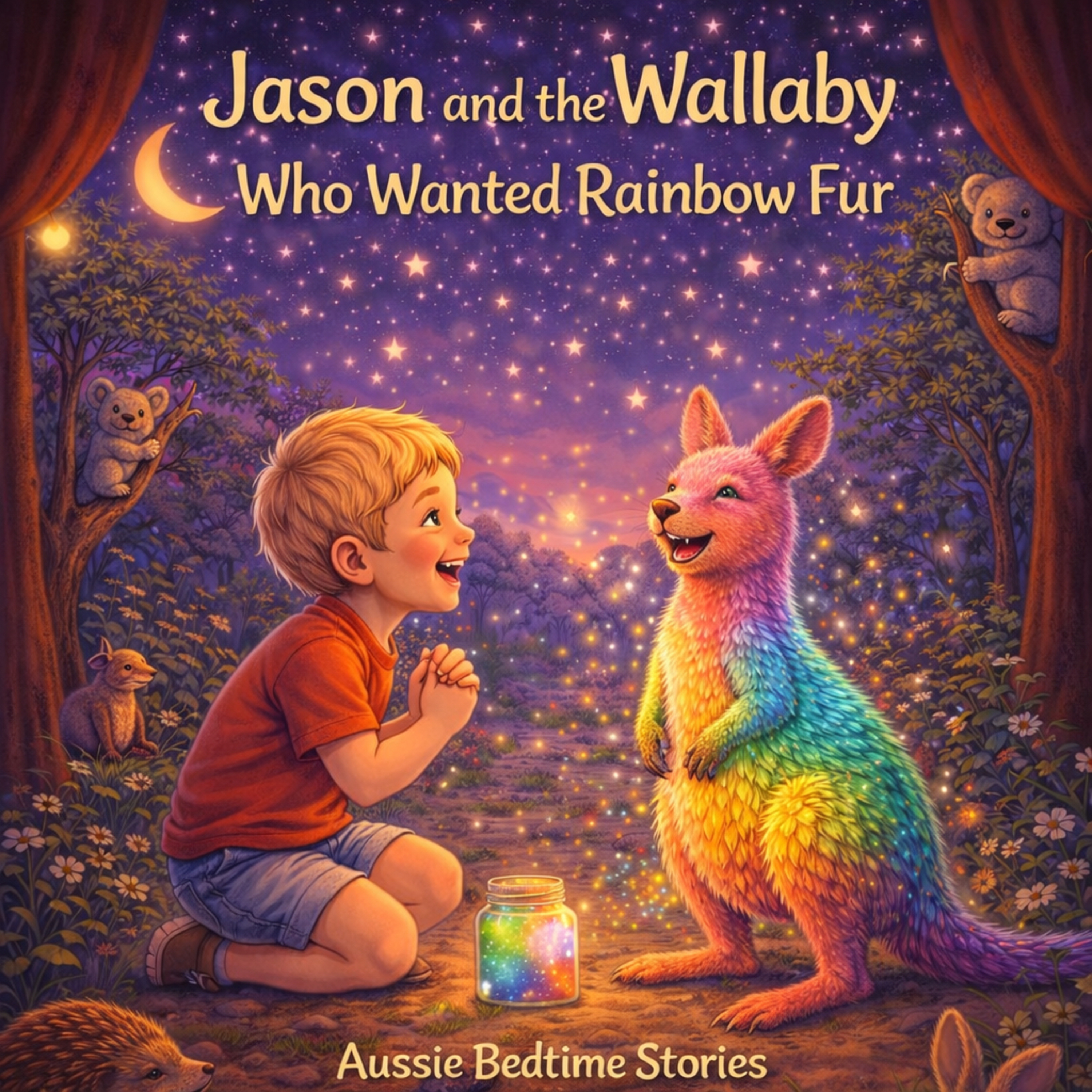 Jason and the Wallaby Who Wanted Rainbow Fur (Imagination Bedtime Story for Kids: Aussie Animal)