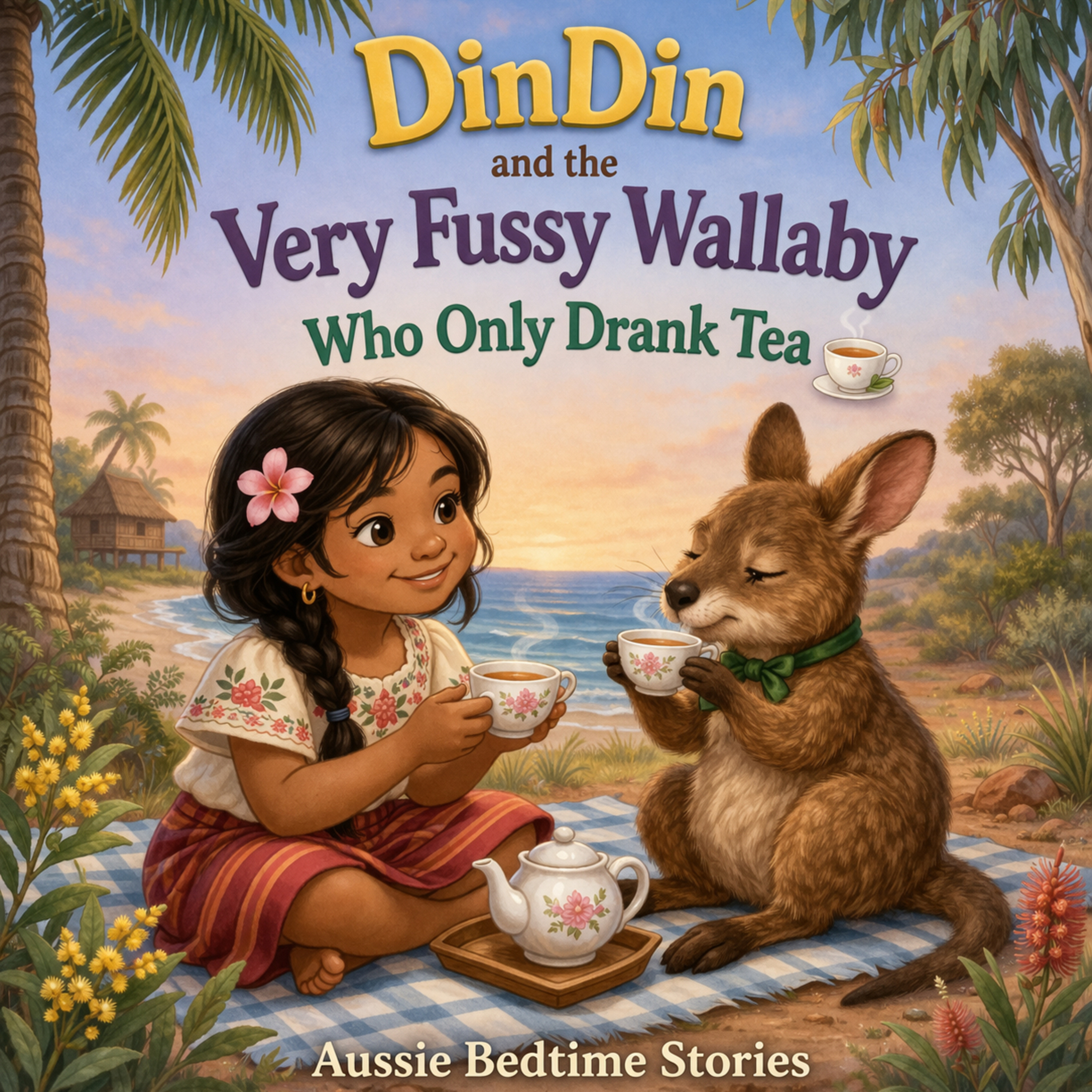 DinDin and the Very Fussy Wallaby Who Only Drank Tea (Funny Aussie Bedtime Story for Kids)