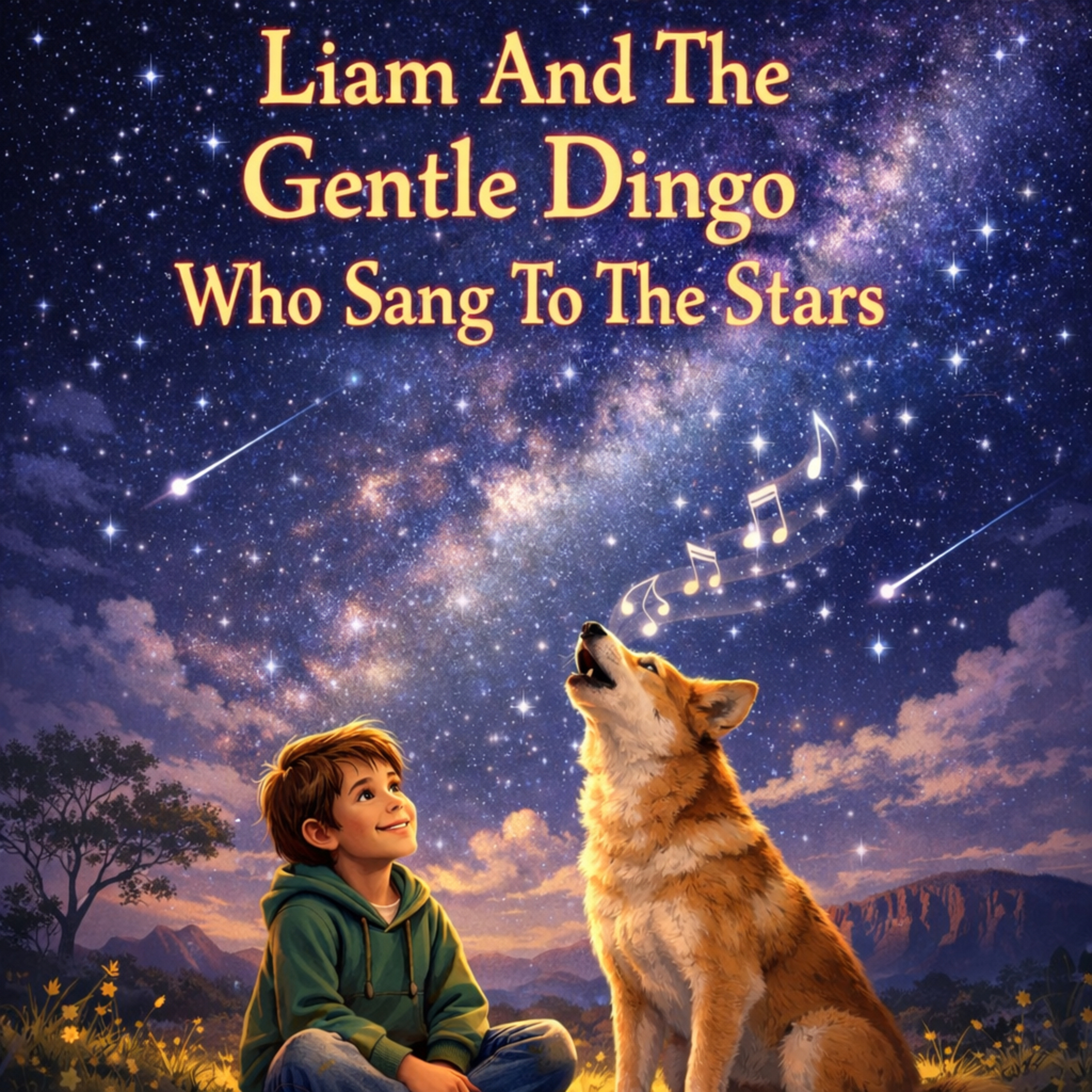 Liam and the Gentle Dingo Who Sang to the Stars (Calm Aussie Bedtime Story for Kids)