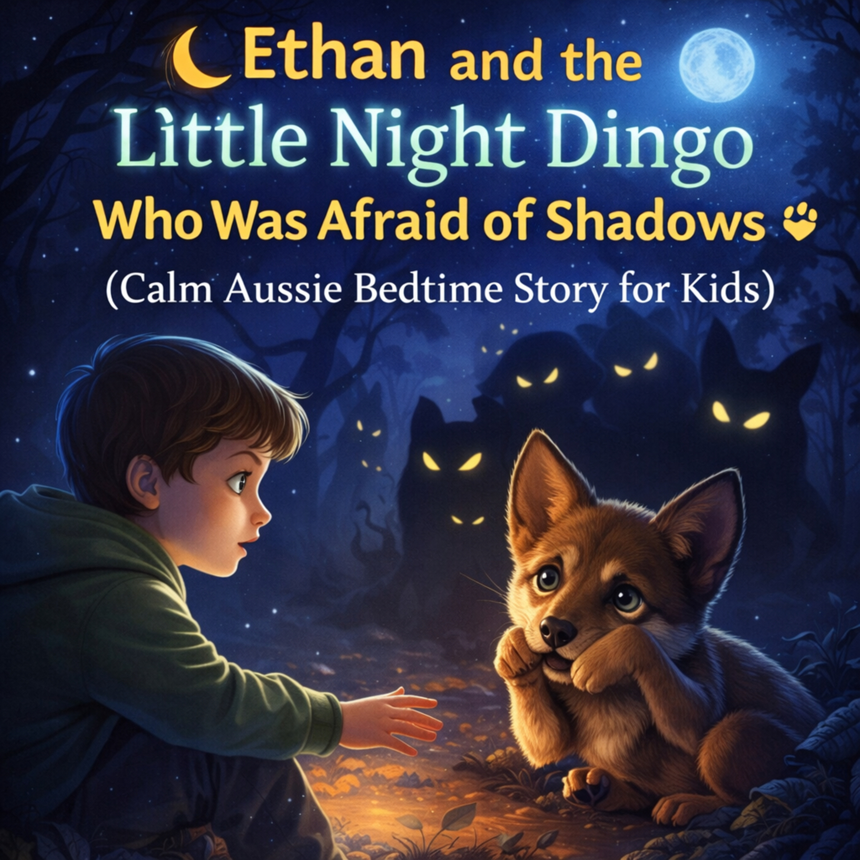 🌙 Ethan and the Little Night Dingo Who Was Scared of the Dark 🐾 (Story for Kids Who Can’t Sleep)