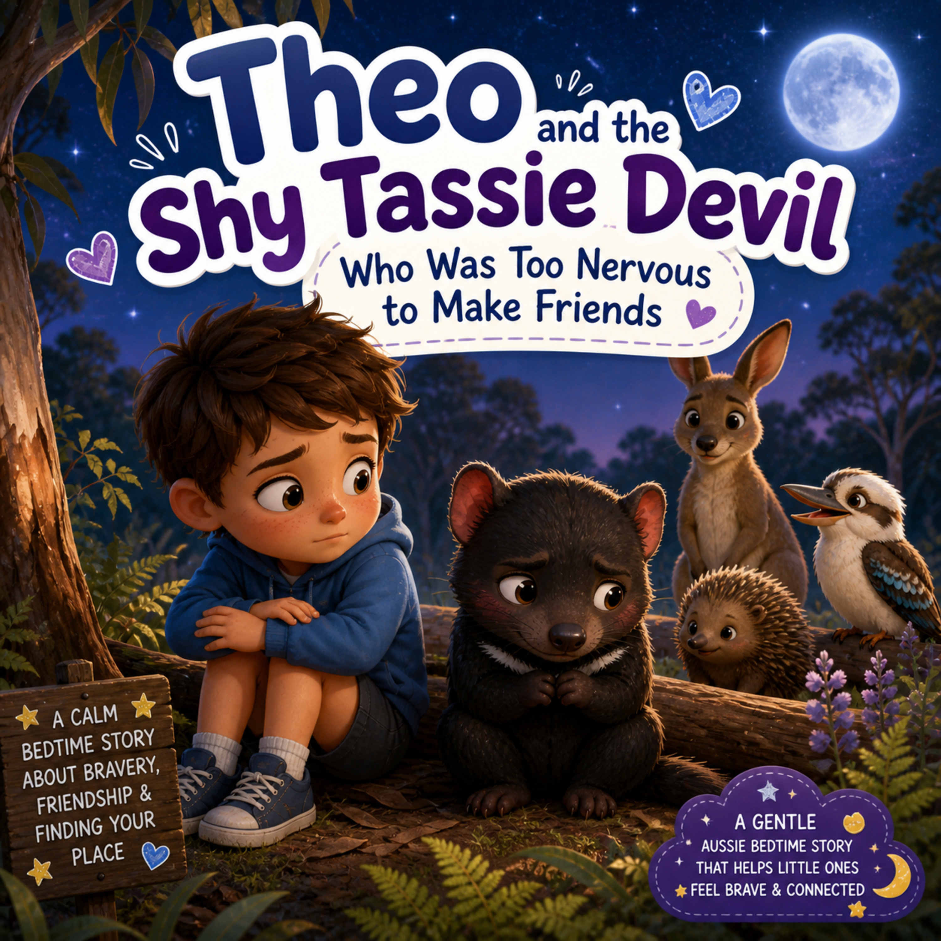🌙 Theo and the Shy Tassie Devil Who Was Too Nervous to Make Friends 🐾 (Calm Bedtime Story for Kids)