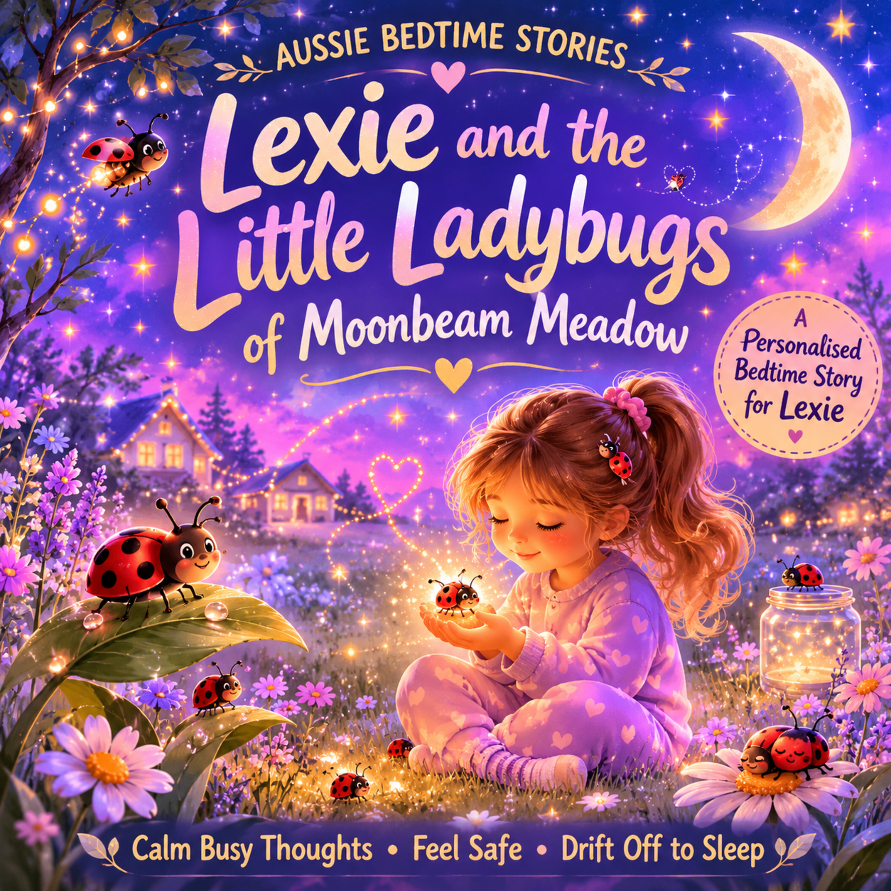 🌙 Lexie and the Little Ladybugs of Moonbeam Meadow 🐞 (Personalised Bedtime Story for Kids About Anxiety & Sleep)