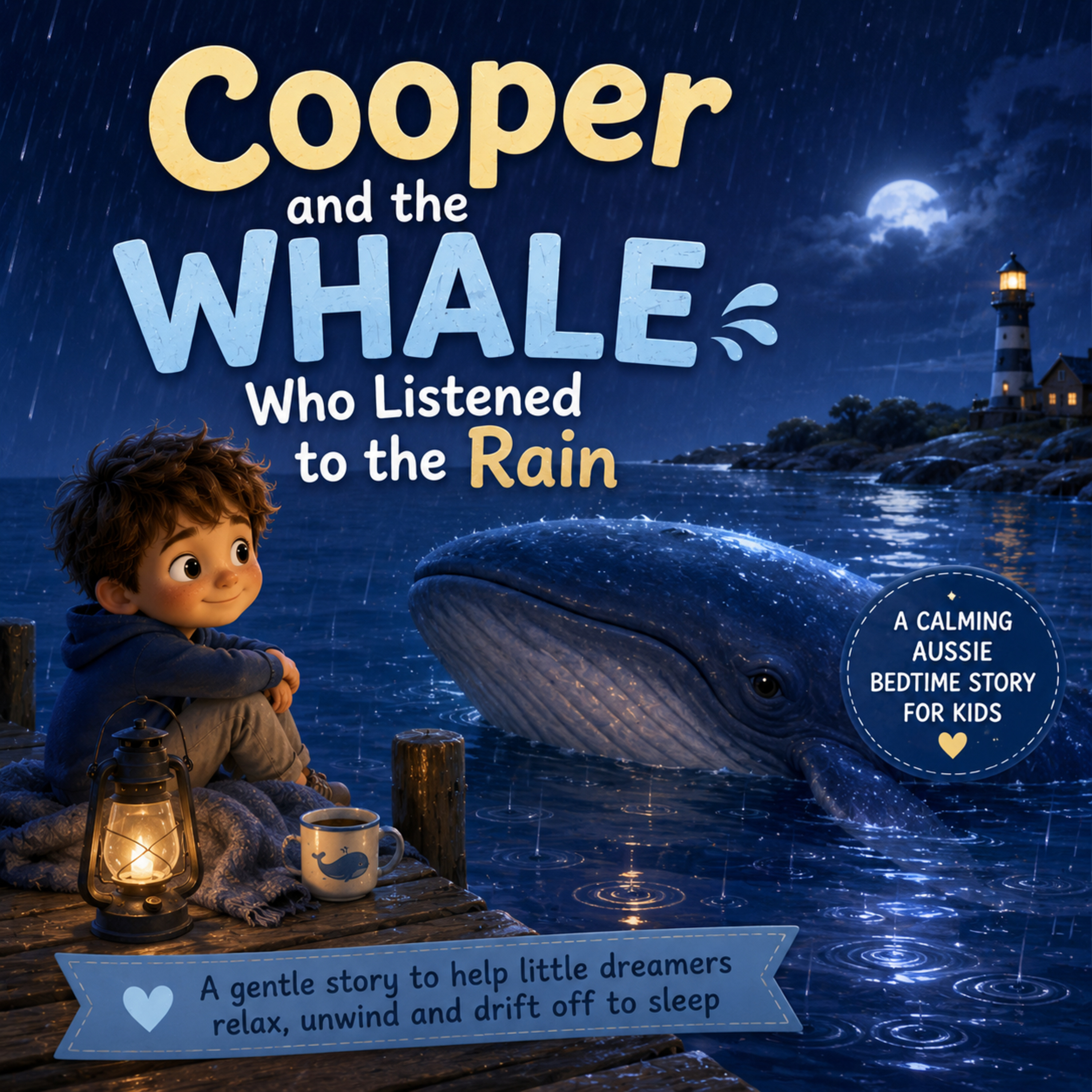 🌙 Cooper and the Whale Who Listened to the Rain 🐋 A Very Sleepy Sensory Bedtime Story for Kids About Rain, Calm Breathing & Restful Sleep