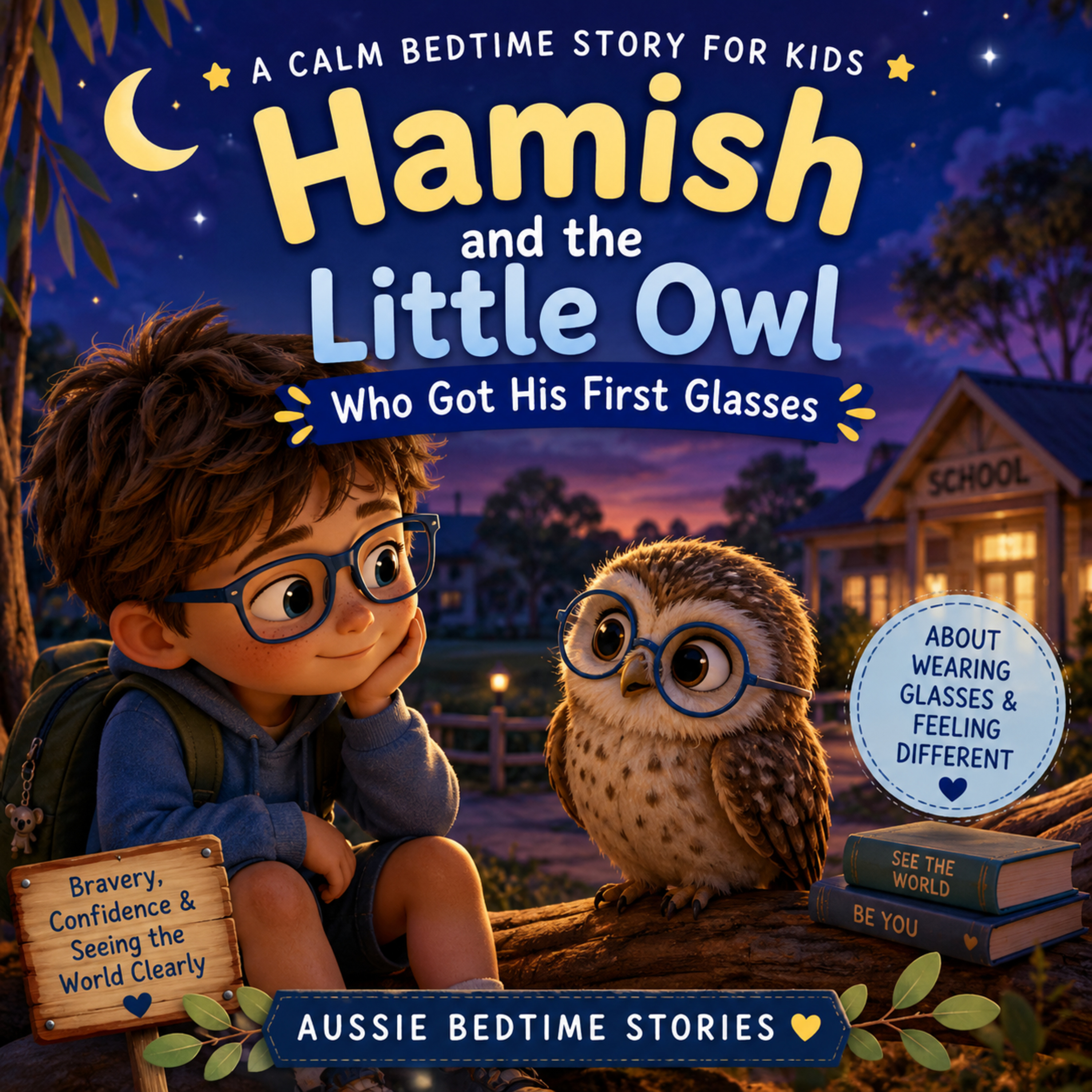 🌙 Hamish and the Little Owl Who Got His First Glasses 🦉 (Calm Bedtime Story for Kids About Wearing Glasses & Confidence)