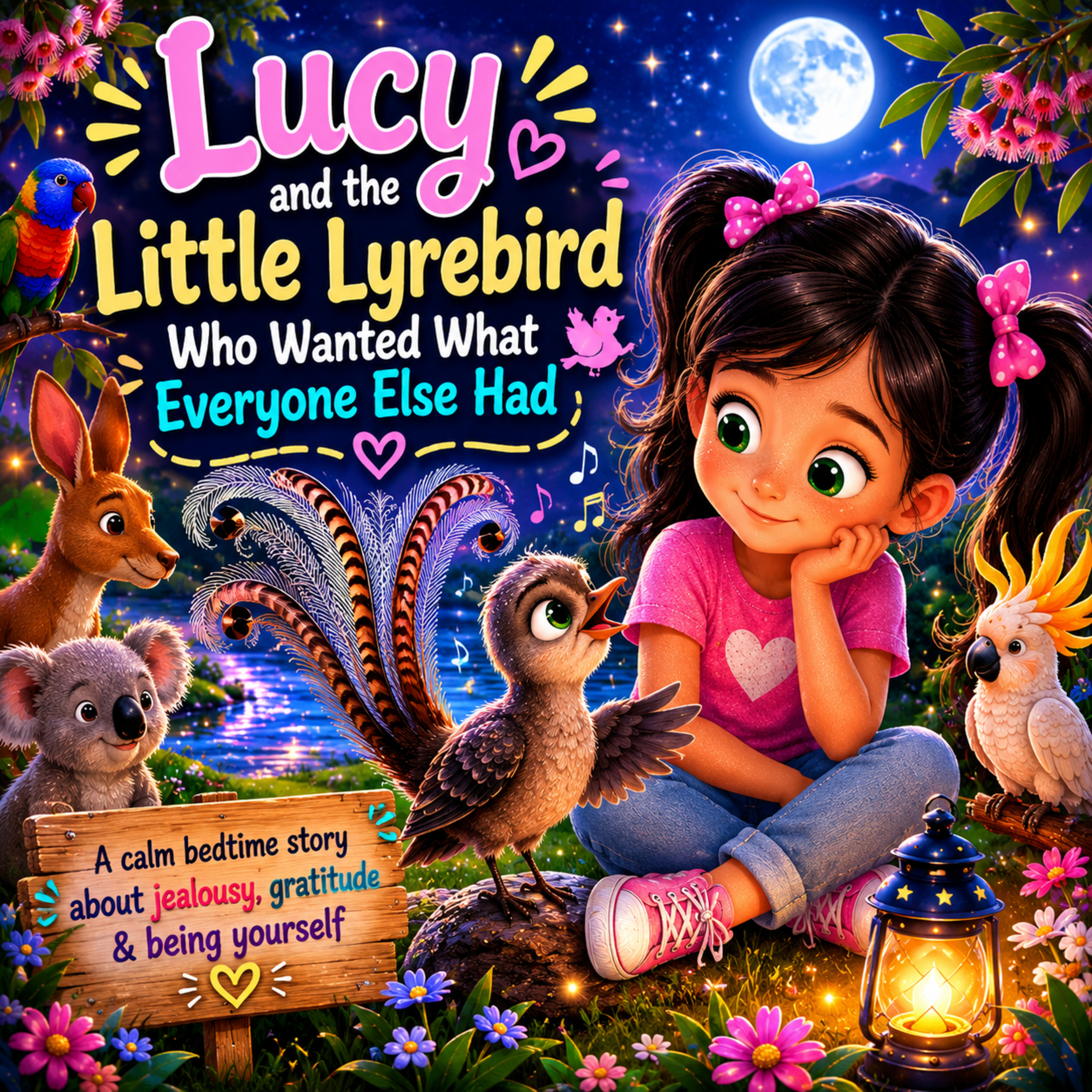 🌙 Lucy and the Little Lyrebird Who Wanted What Everyone Else Had 🐦 (Calm Bedtime Story for Kids About Jealousy, Gratitude & Being Yourself)