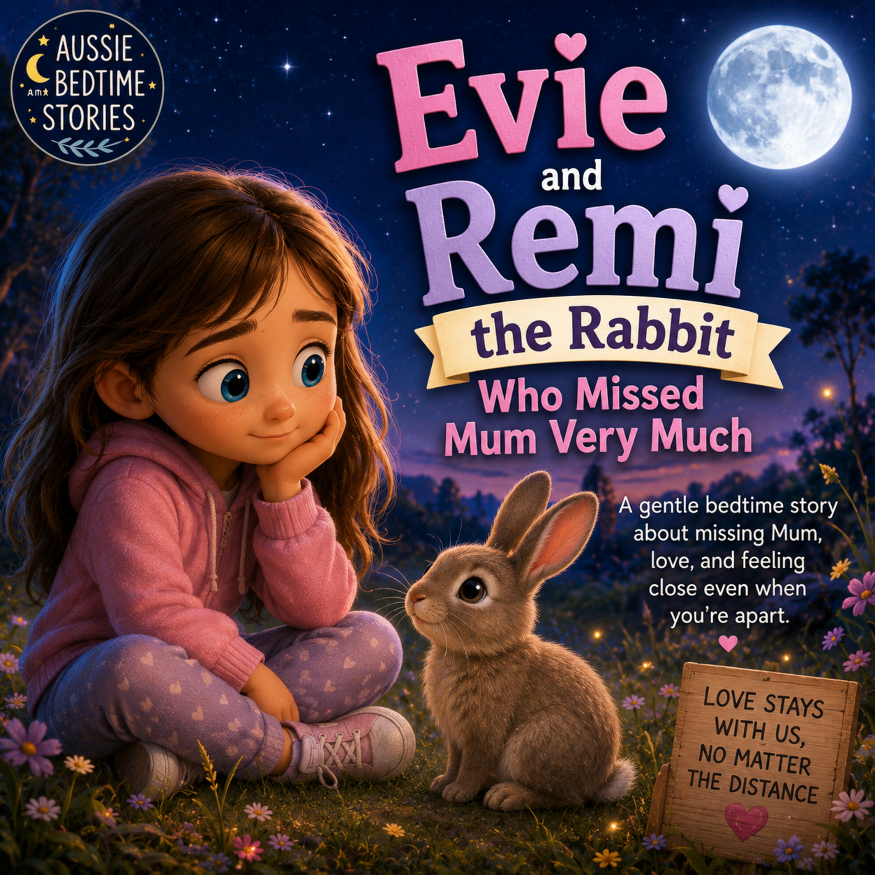 🌙 Evie and Remi the Rabbit Who Missed Mum Very Much 🐰 (Calm Bedtime Story for Kids About Missing Mum, Loneliness & Feeling Connected)