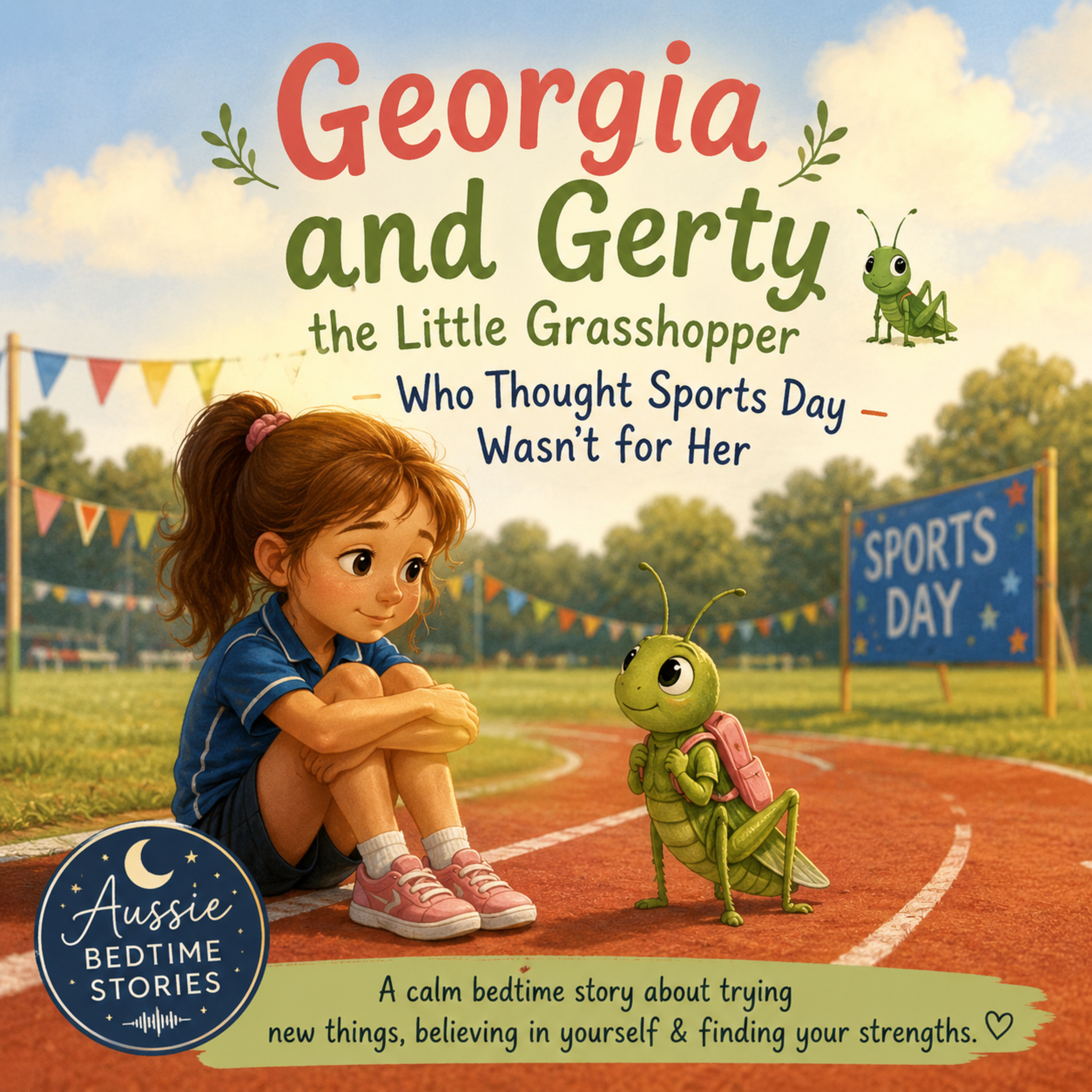 🌙 Georgia and Gerty the Little Grasshopper Who Thought Sports Day Wasn't for Her 🦗 A Calm Bedtime Story for Kids About Finding Your Strengths, Trying New Things & Believing in Yourself
