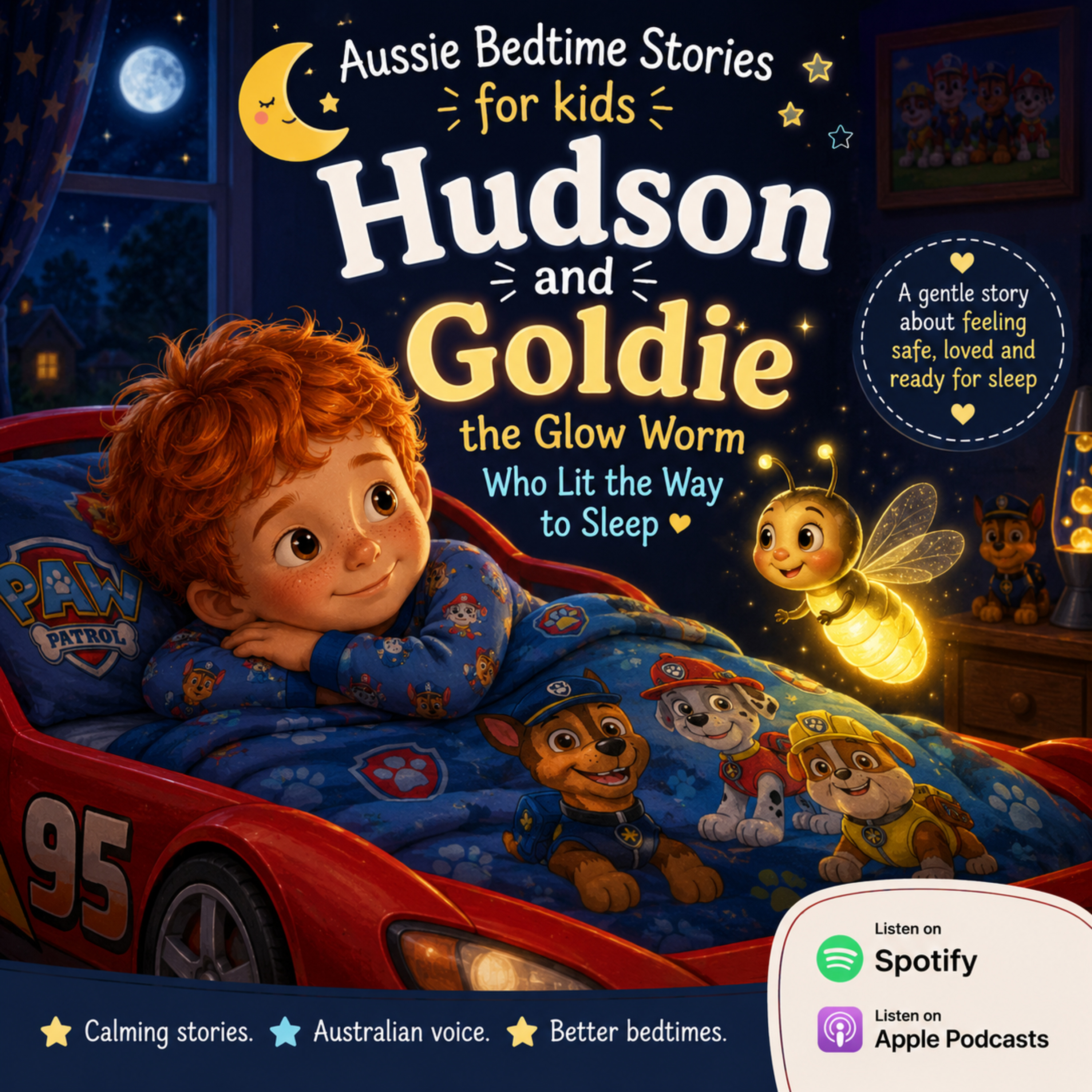 🌙 Hudson and Goldie the Glow Worm Who Lit the Way to Sleep ✨