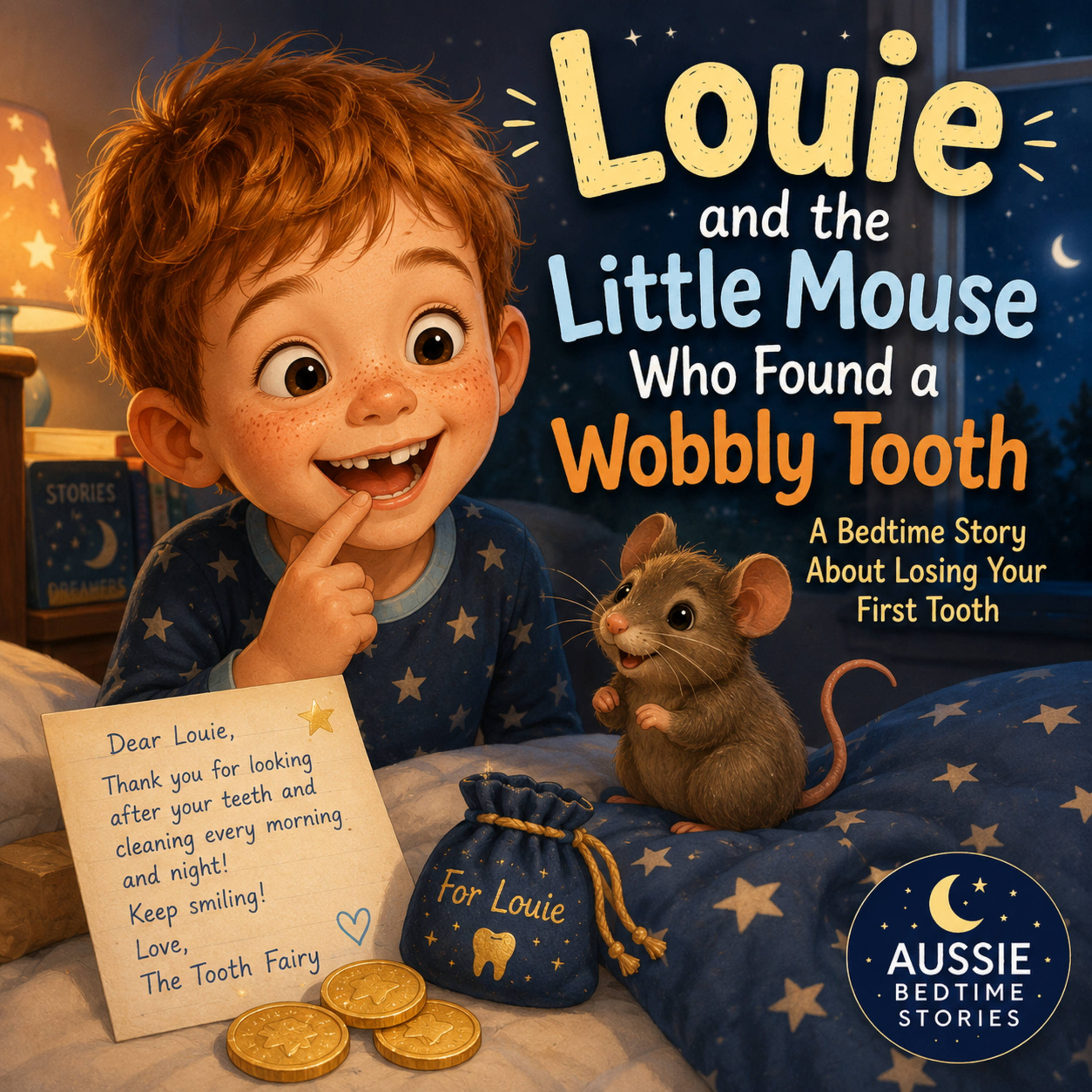 Louie and the Little Mouse Who Found a Wobbly Tooth: An Aussie Bedtime Story About Losing Your First Tooth