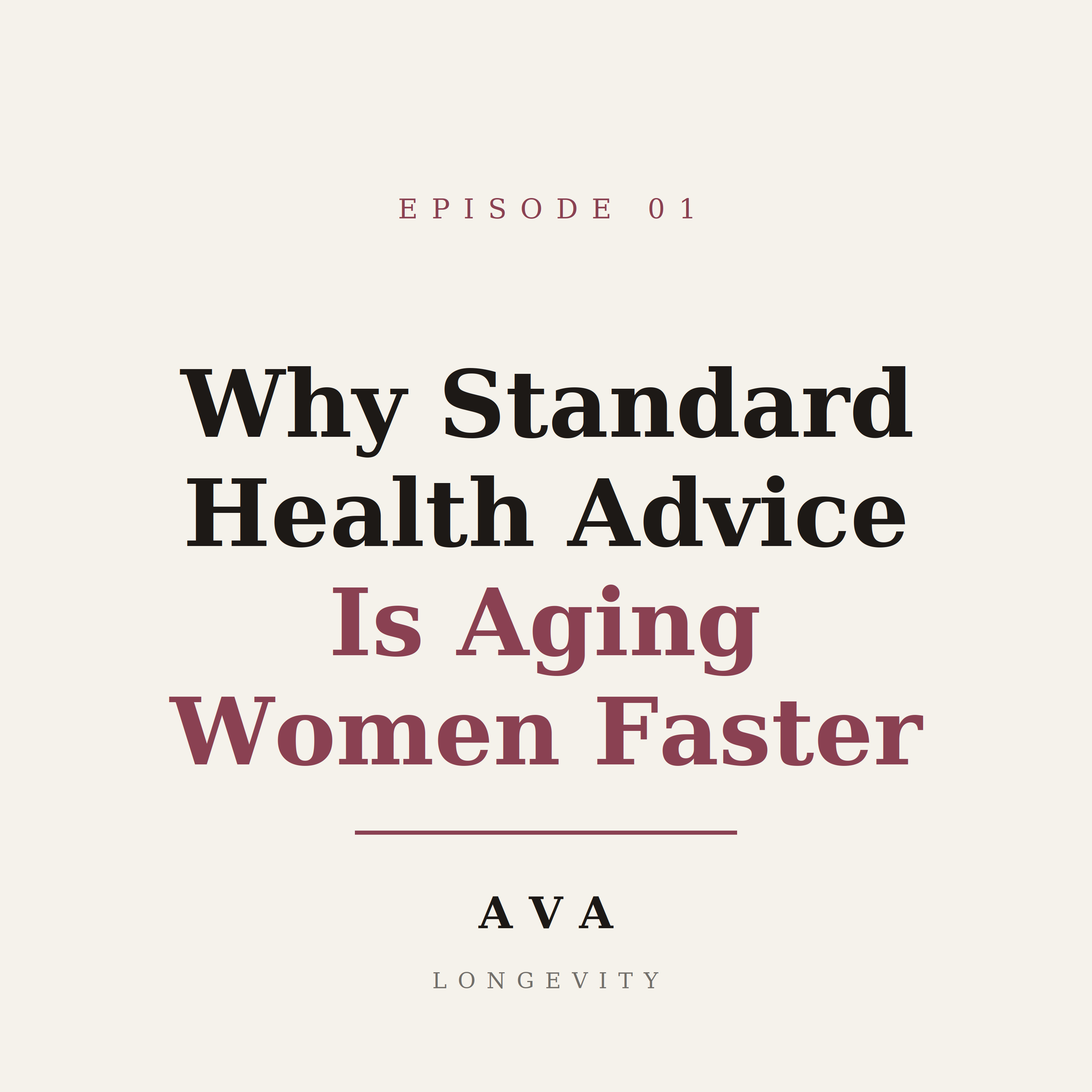 Why Standard Health Advice Is Aging Women Faster episode artwork