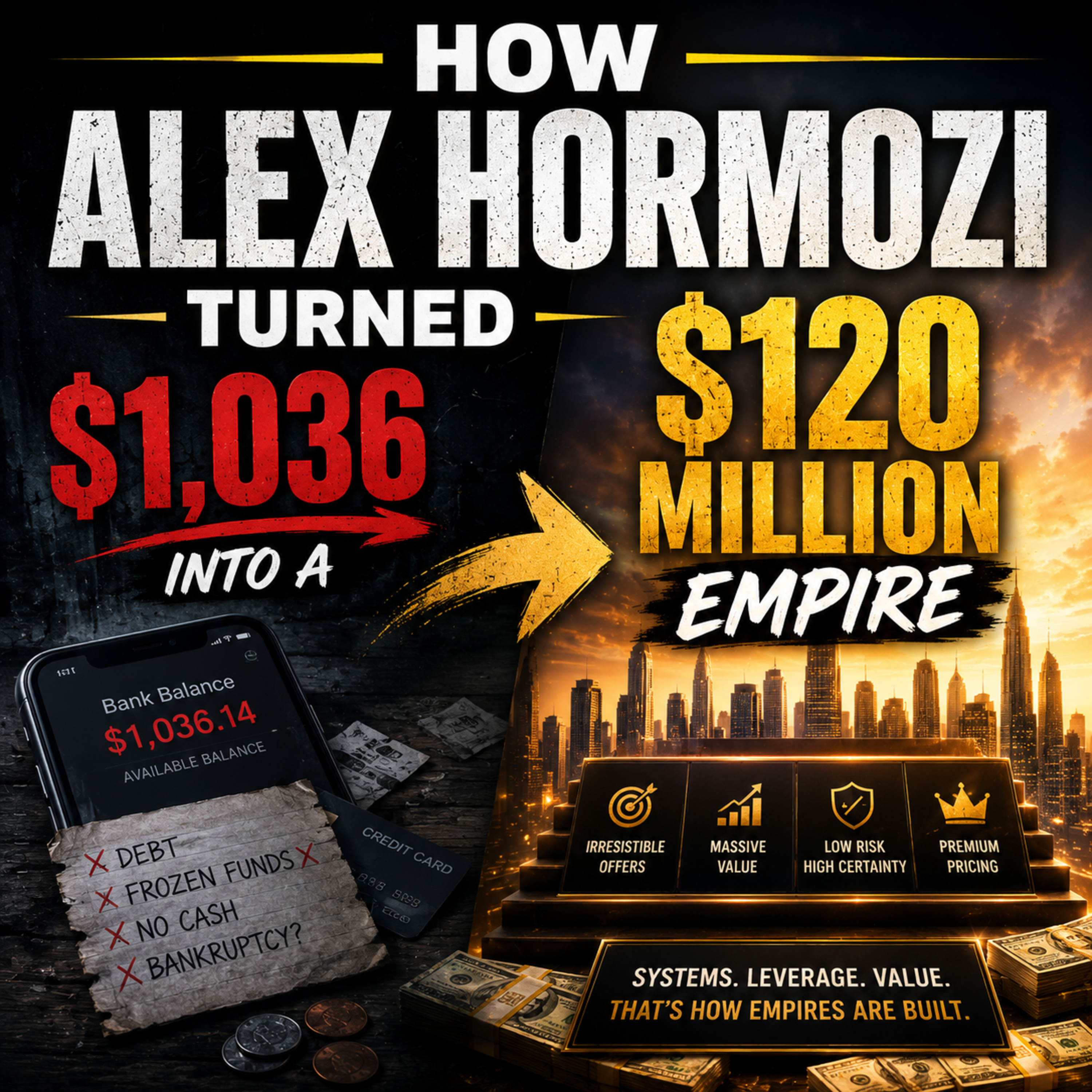 How Alex Hormozi Turned $1,036 Into a $120 Million Empire episode artwork