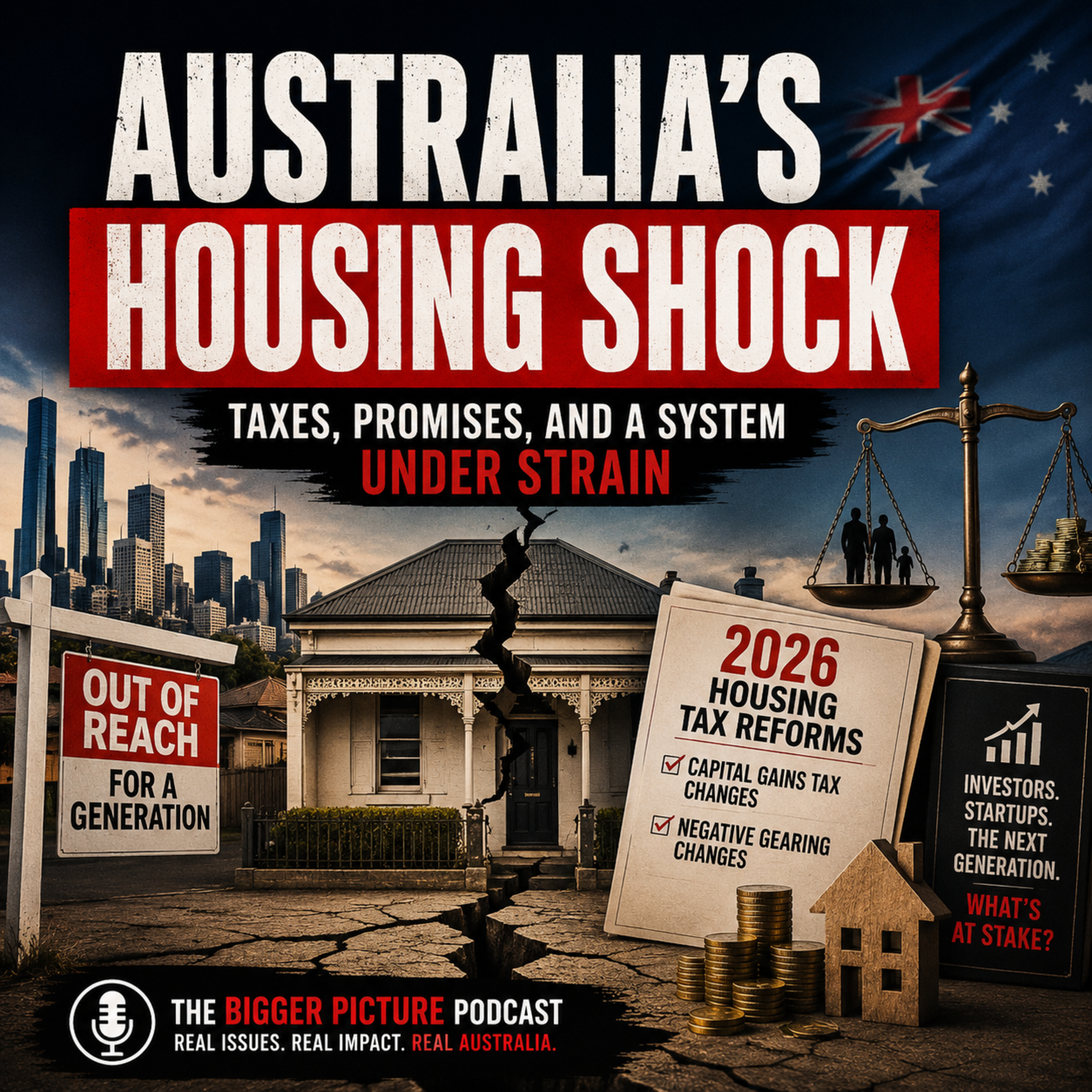 Australia’s Housing Shock: Taxes, Promises, and a System Under Strain episode artwork
