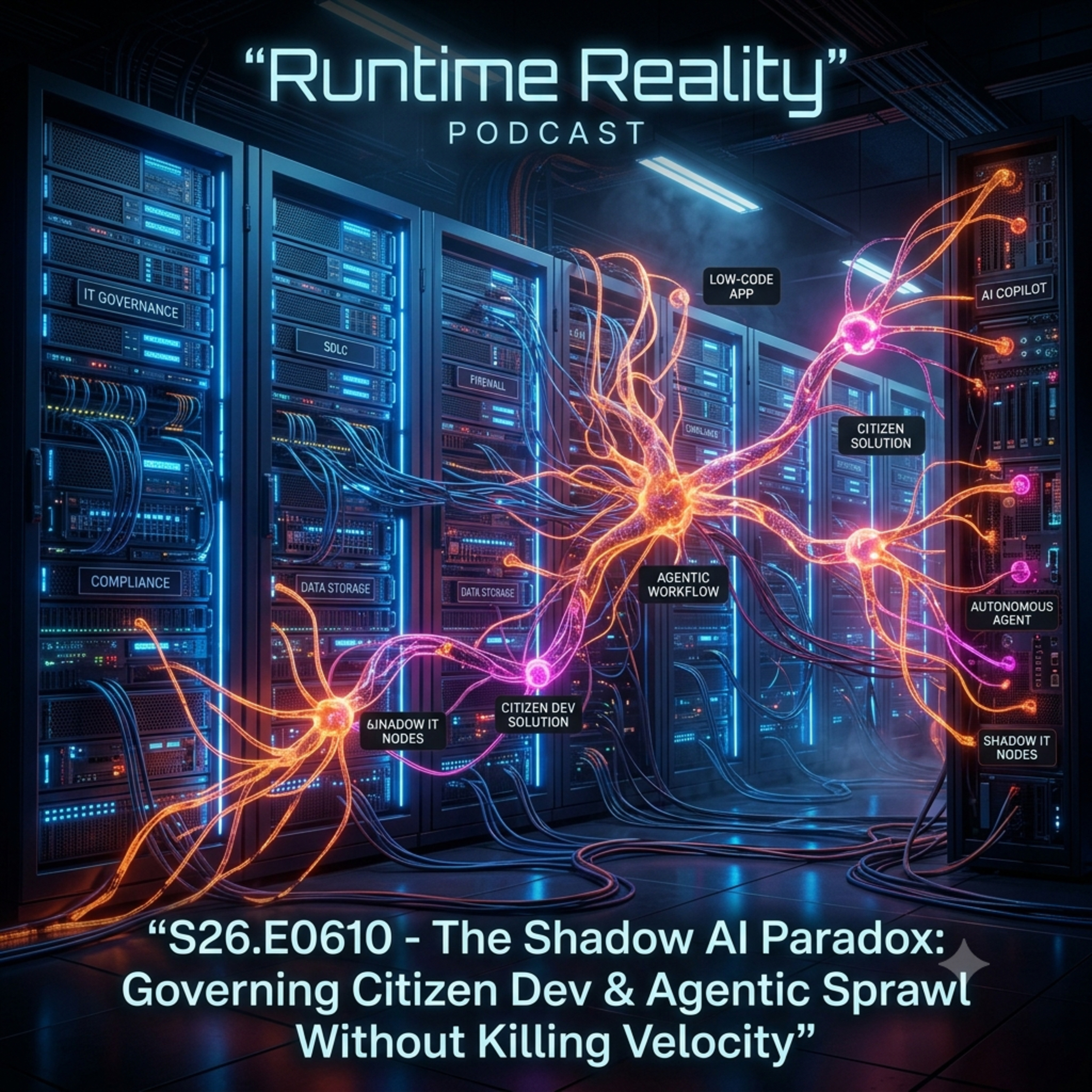 S26.E0610 - The Shadow AI Paradox: Governing Citizen Dev & Agentic Sprawl Without Killing Velocity episode artwork