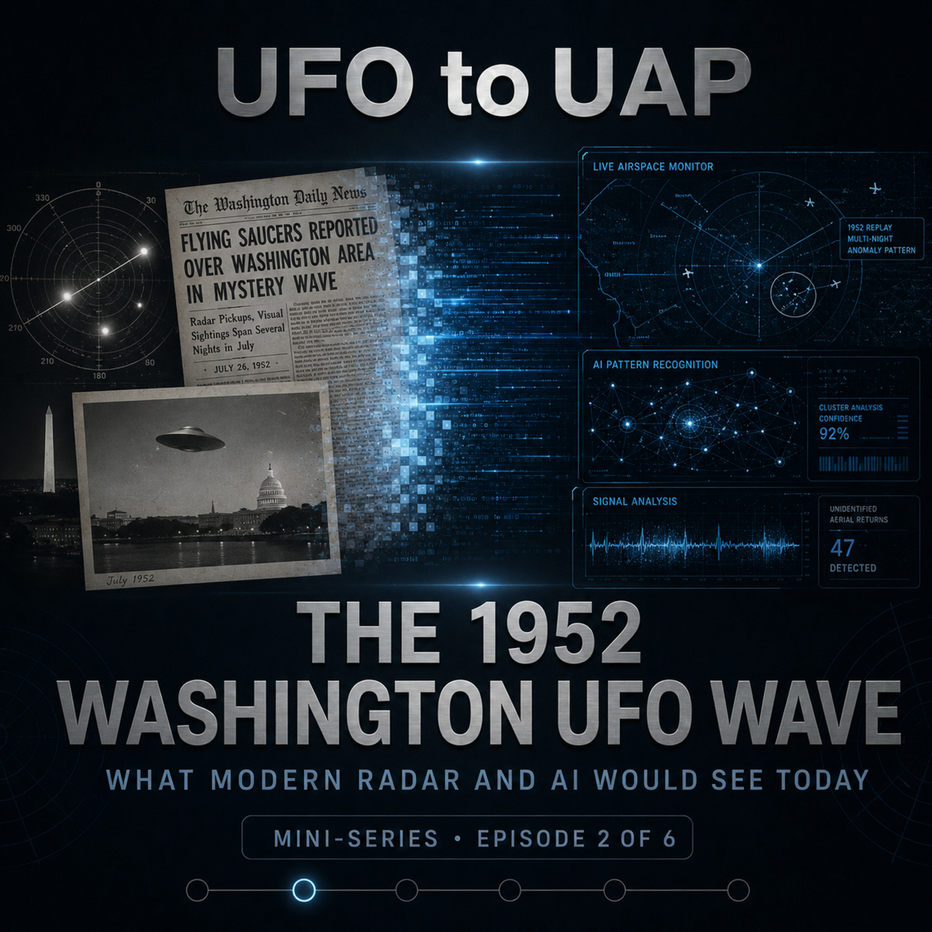 The 1952 Washington UFO Wave: What Modern Radar and AI Would See Today