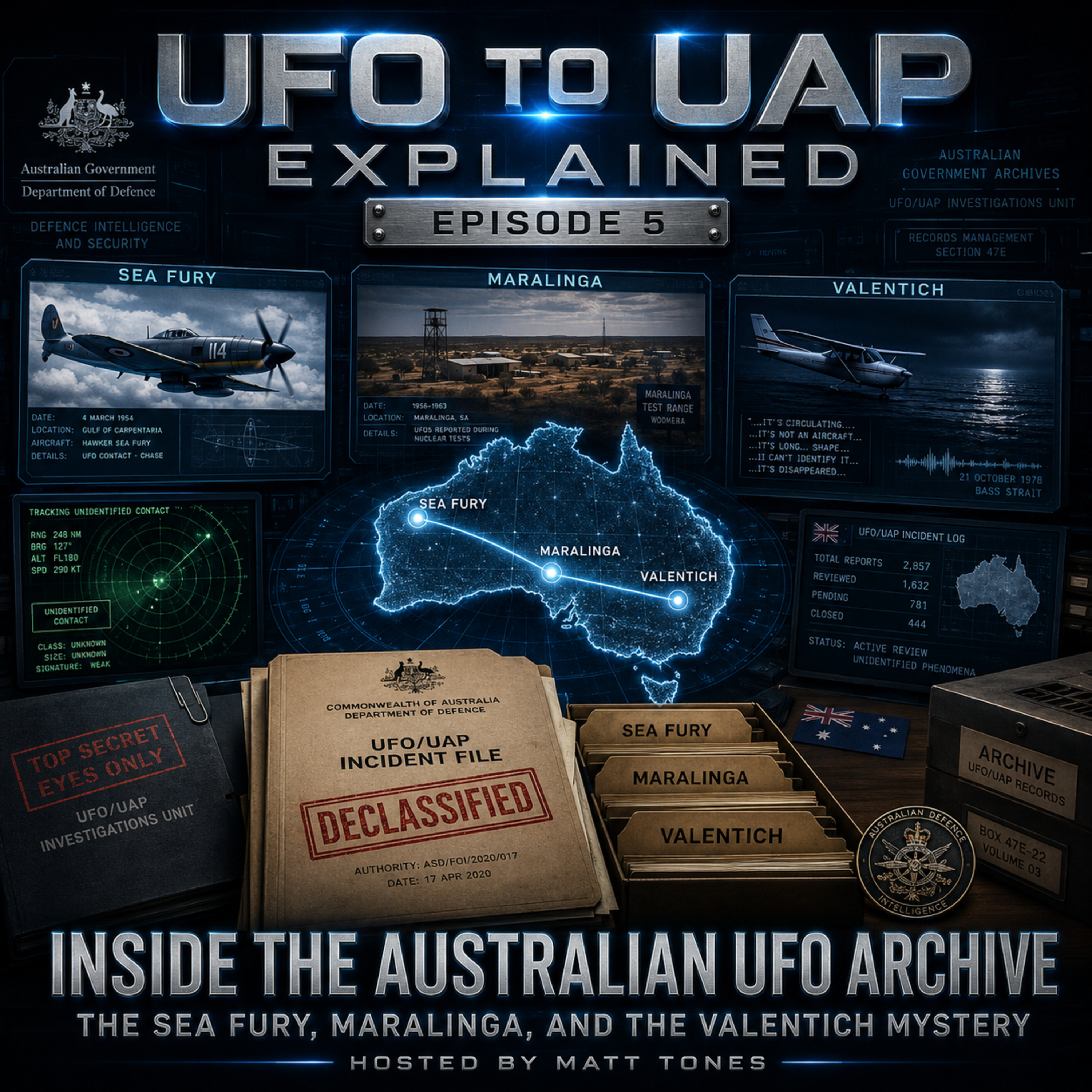 Inside the Australian UFO Archive: The Sea Fury, Maralinga, and the Valentich Mystery