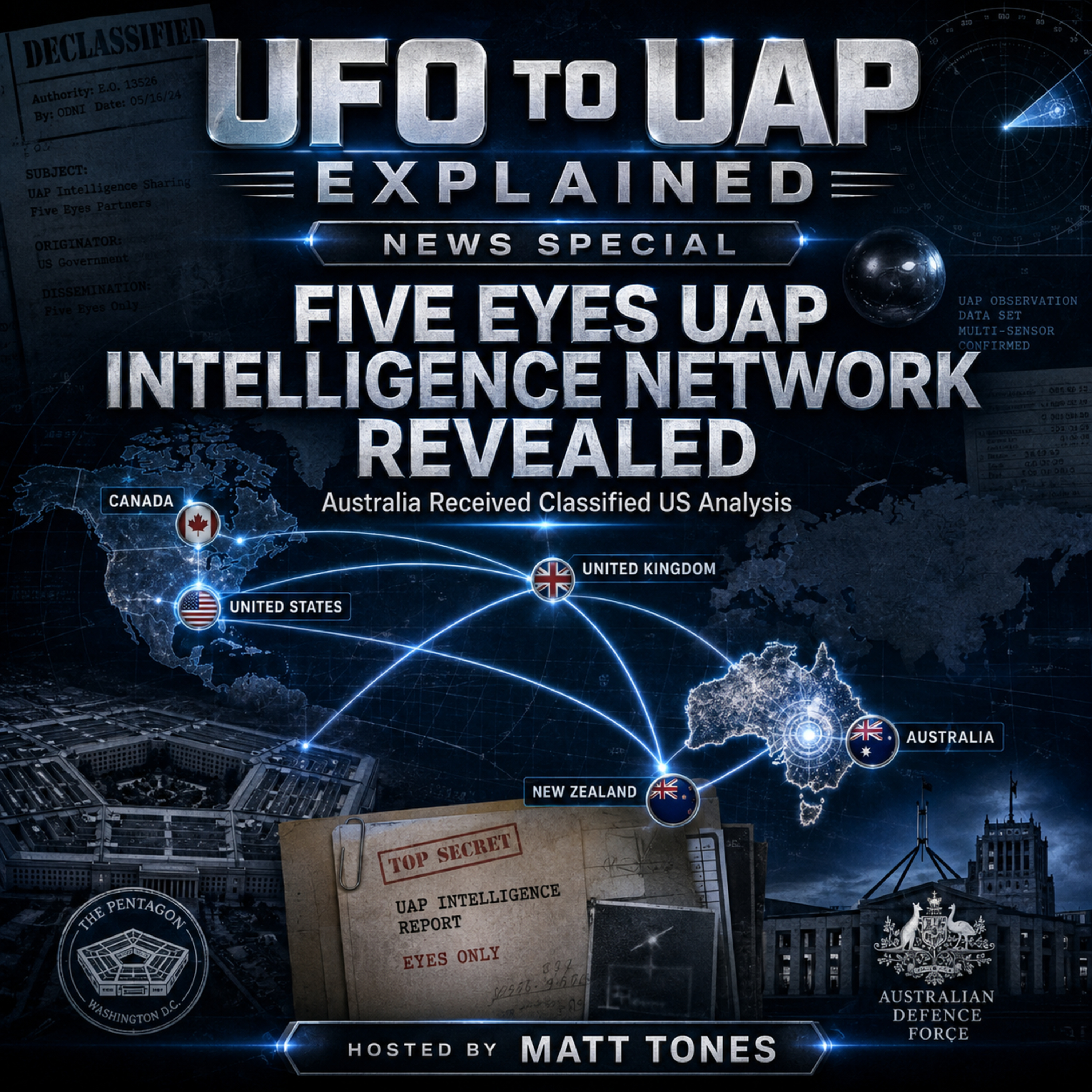 Five Eyes UAP Intelligence Network Revealed: Australia Received Classified US Analysis episode artwork