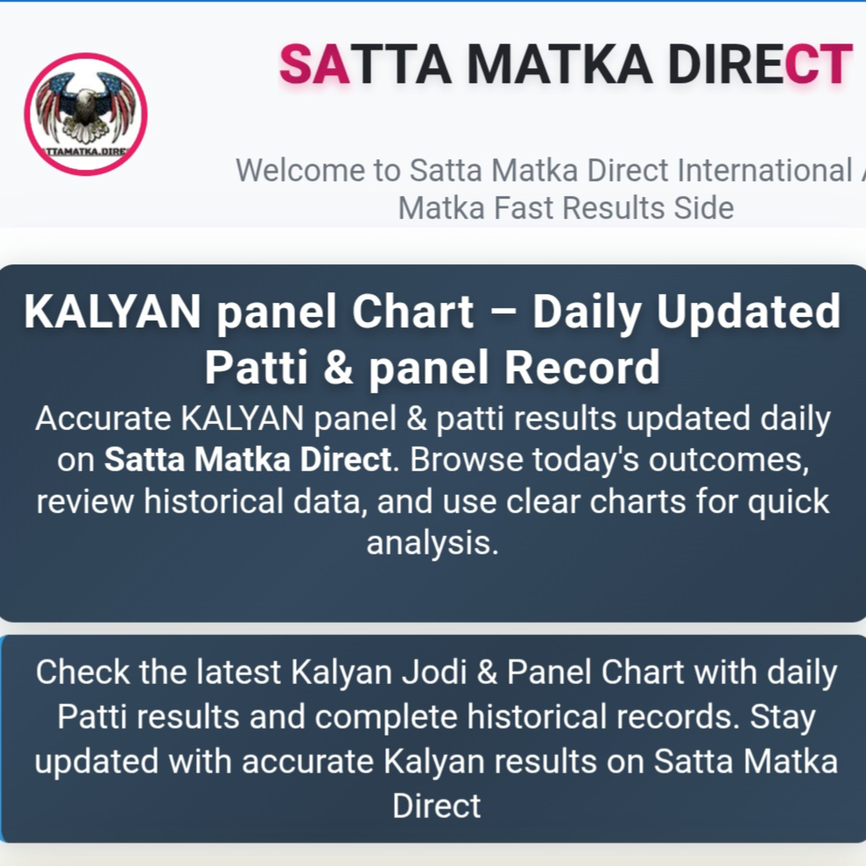 Satta Matka Kalyan Matka Charts Kalyan Panel Chart episode artwork