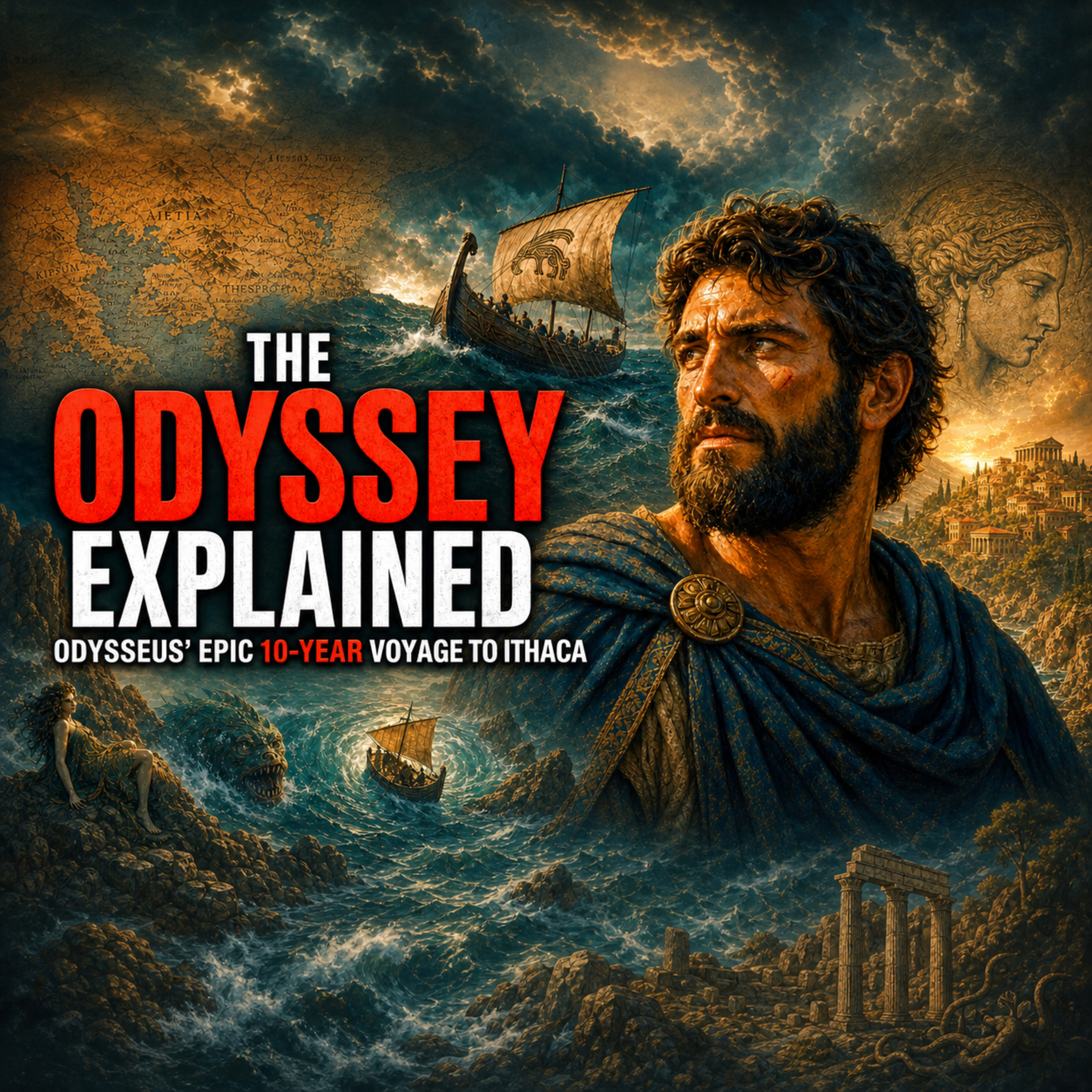 The Odyssey Explained - The Complete Story of Odysseus' 10 Year Journey Home | History for Sleep