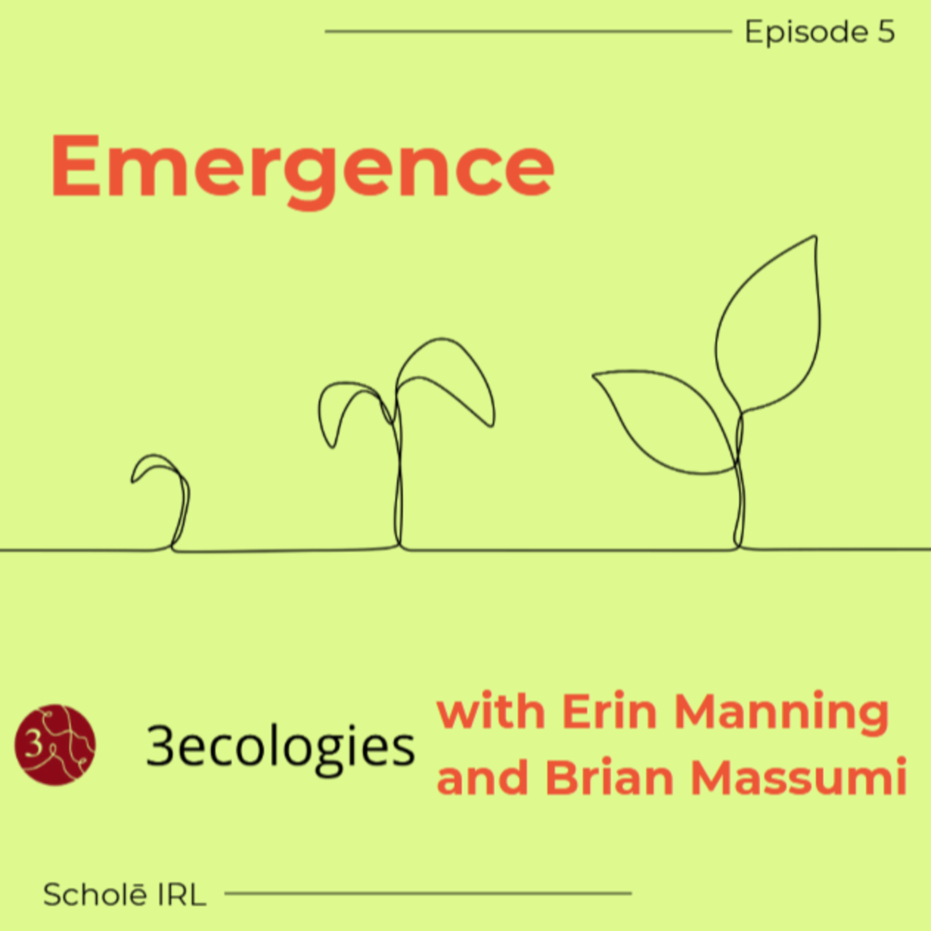 Emergence with Erin Manning and Brian Massumi from 3Ecologies episode artwork