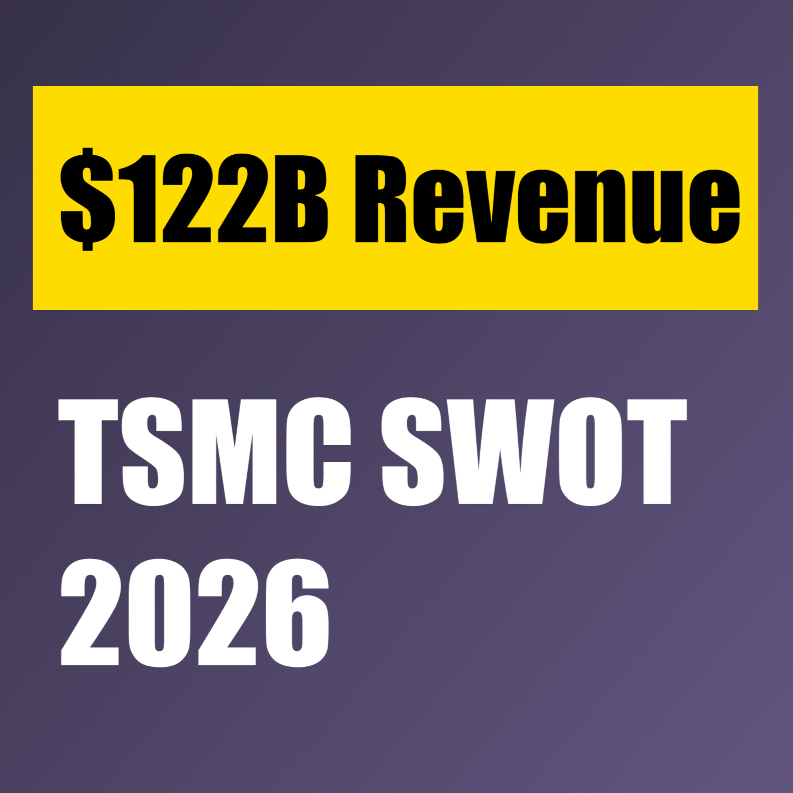 TSMC SWOT Analysis 2026: The $122B Chip Giant Nobody Talks About episode artwork