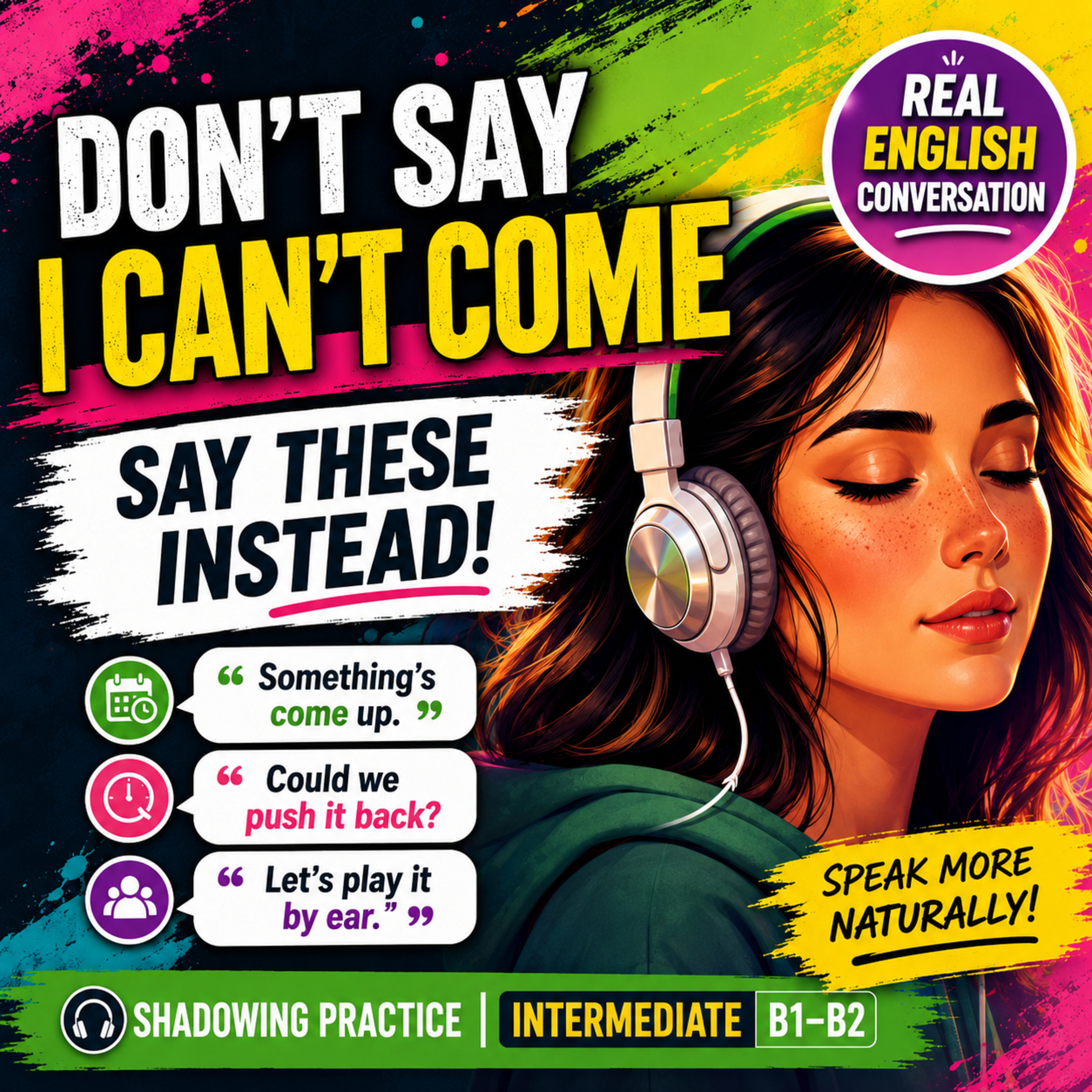 Change Plans Politely | Intermediate Level | Shadowing Practice