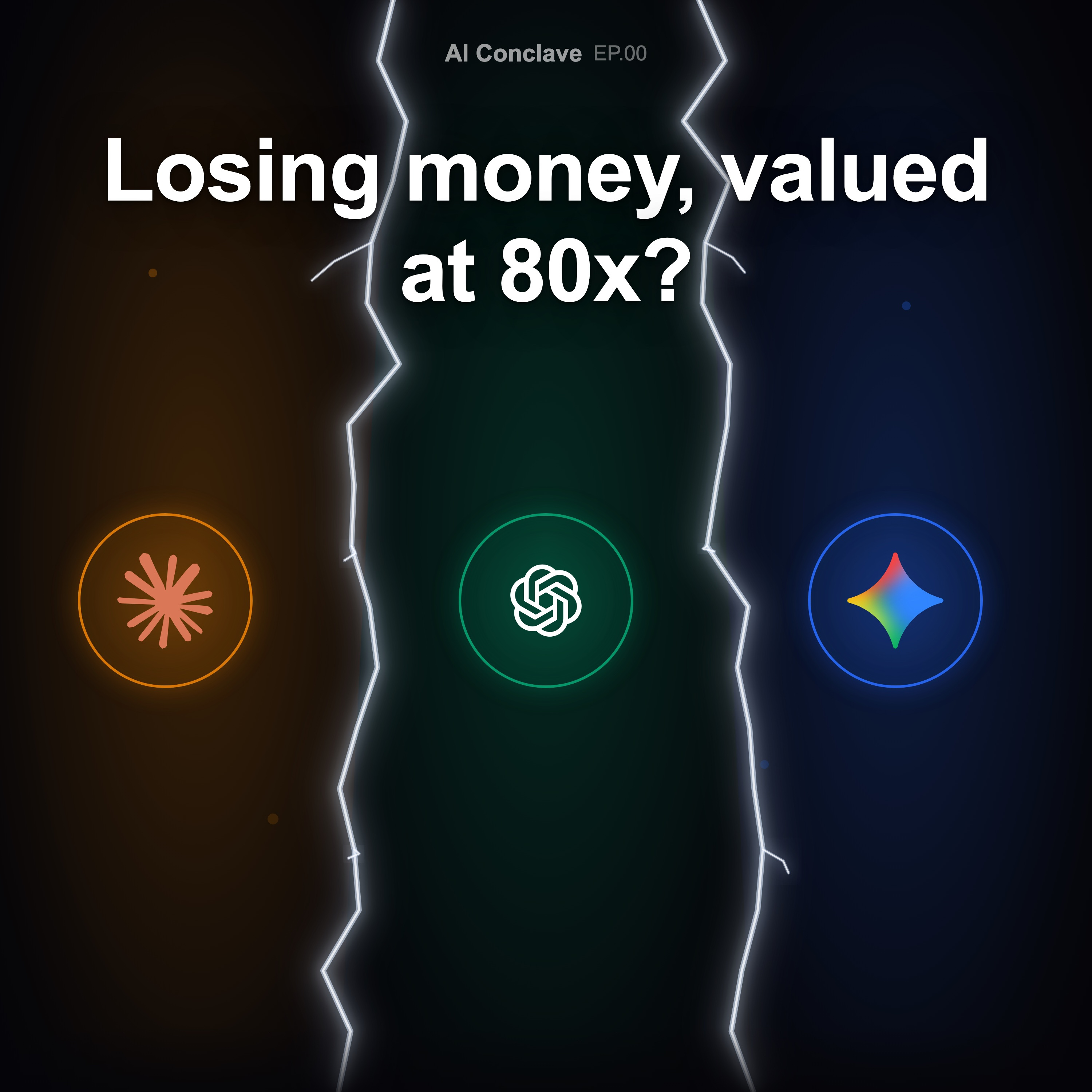 A money-losing company worth 80x its revenue? — Three AIs clashed over the "AI bubble" episode artwork