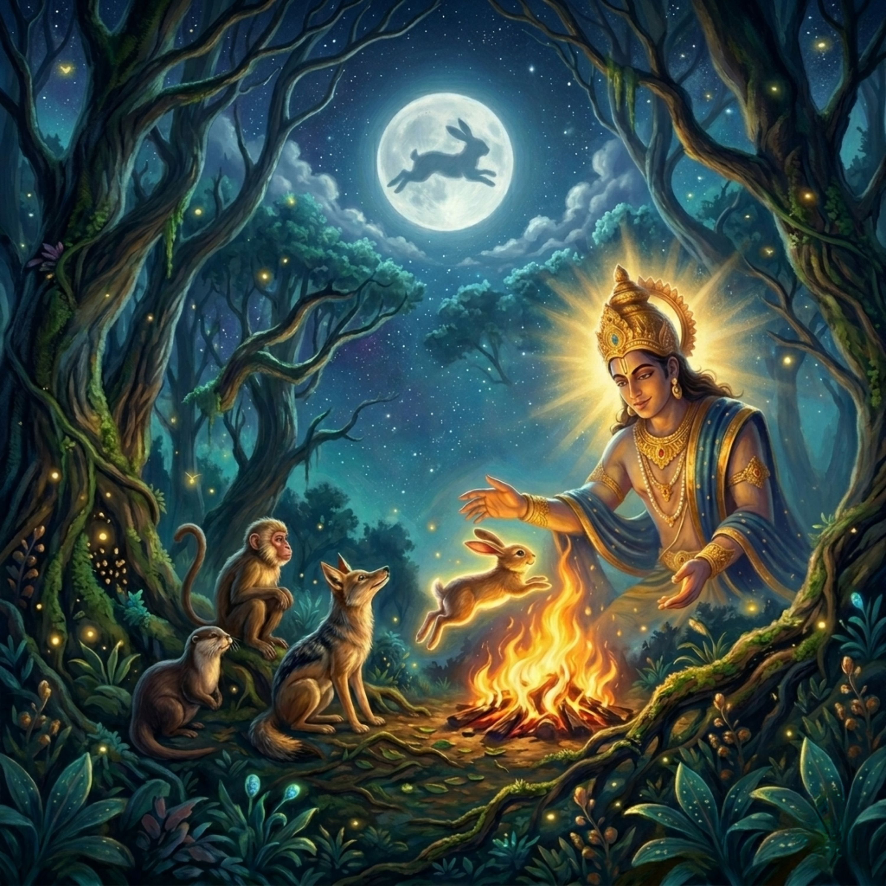 13: The Rabbit in the Moon — A Jataka Tale About the Most Selfless Gift episode artwork