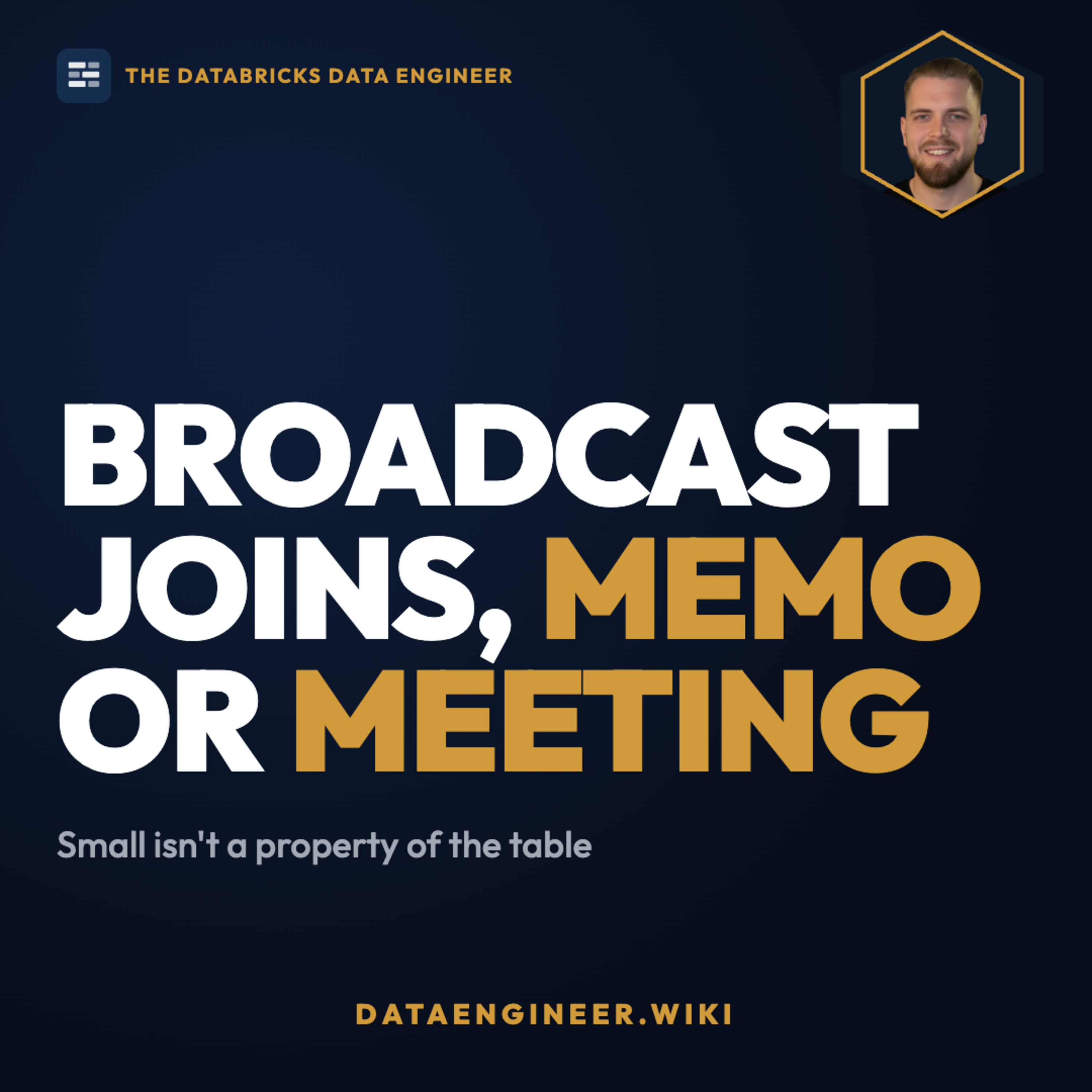 Databricks broadcast joins: when the memo beats the meeting (and when it kills a task) episode artwork