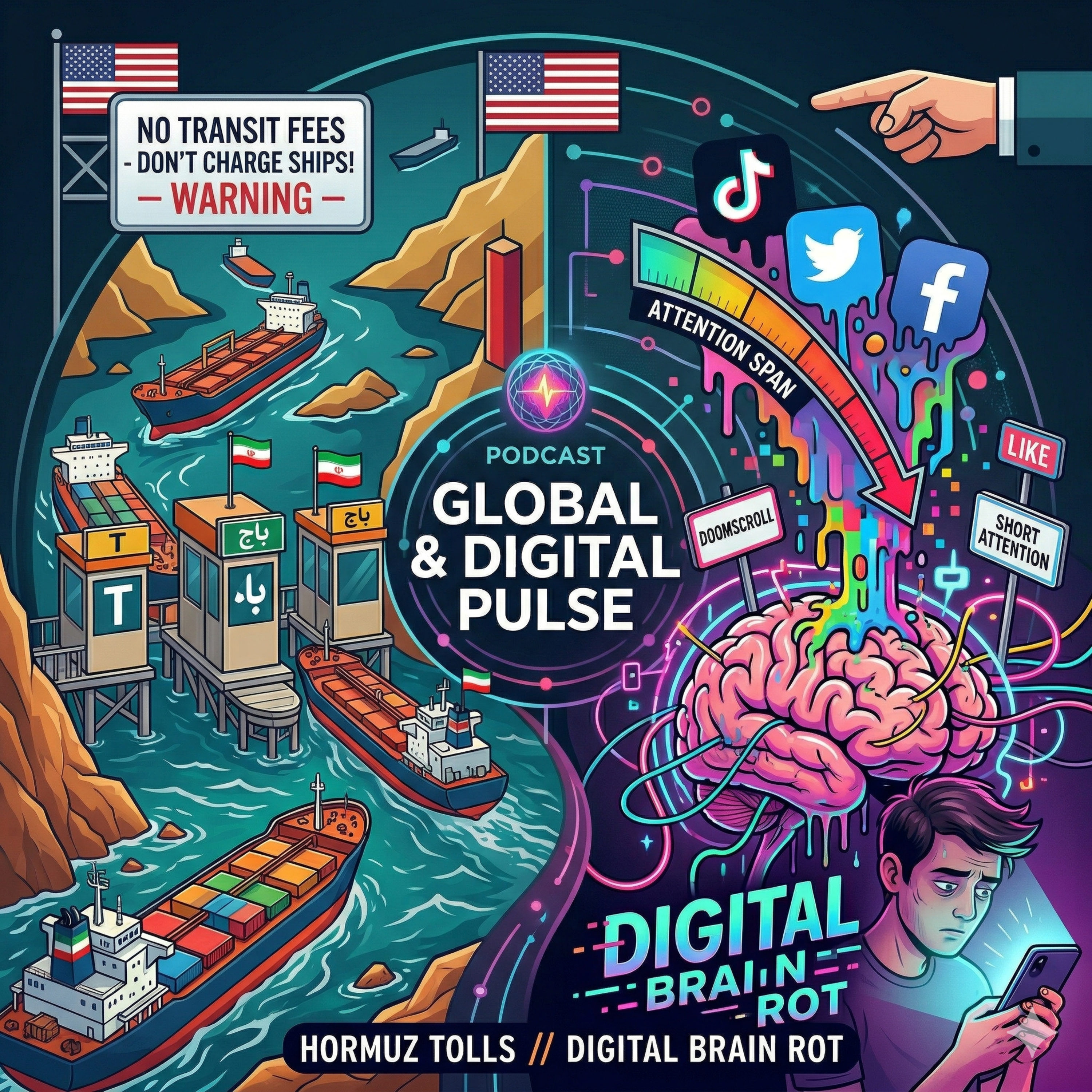 Hormuz Toll Booths and Digital Brain Rot episode artwork