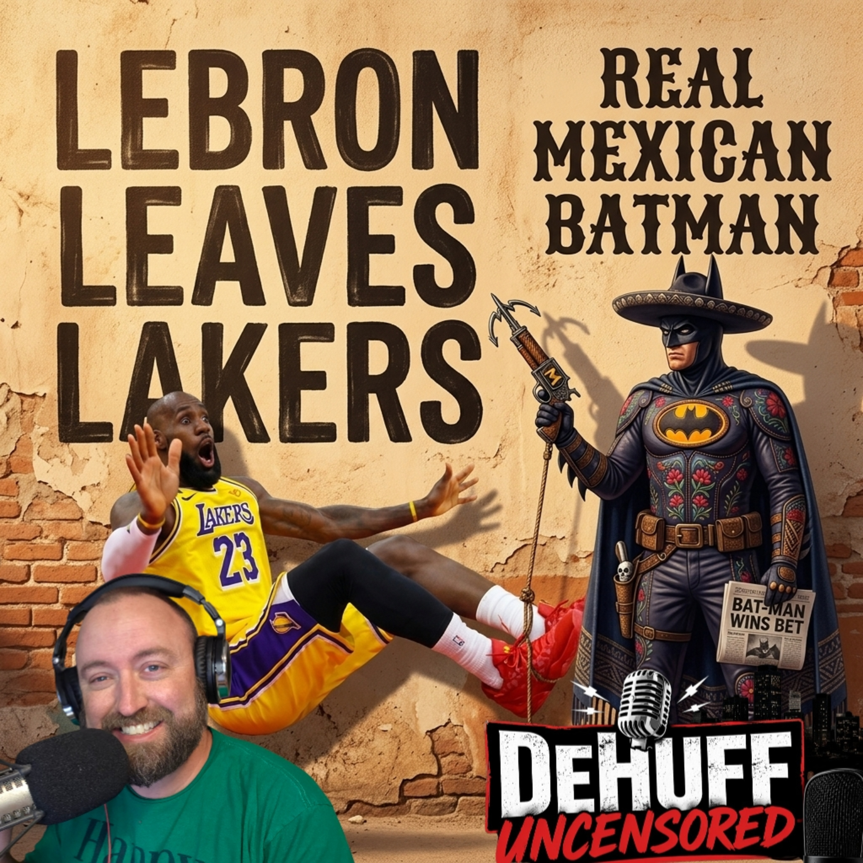 Lebron leaves Lakers | Real Mexican Batman episode artwork