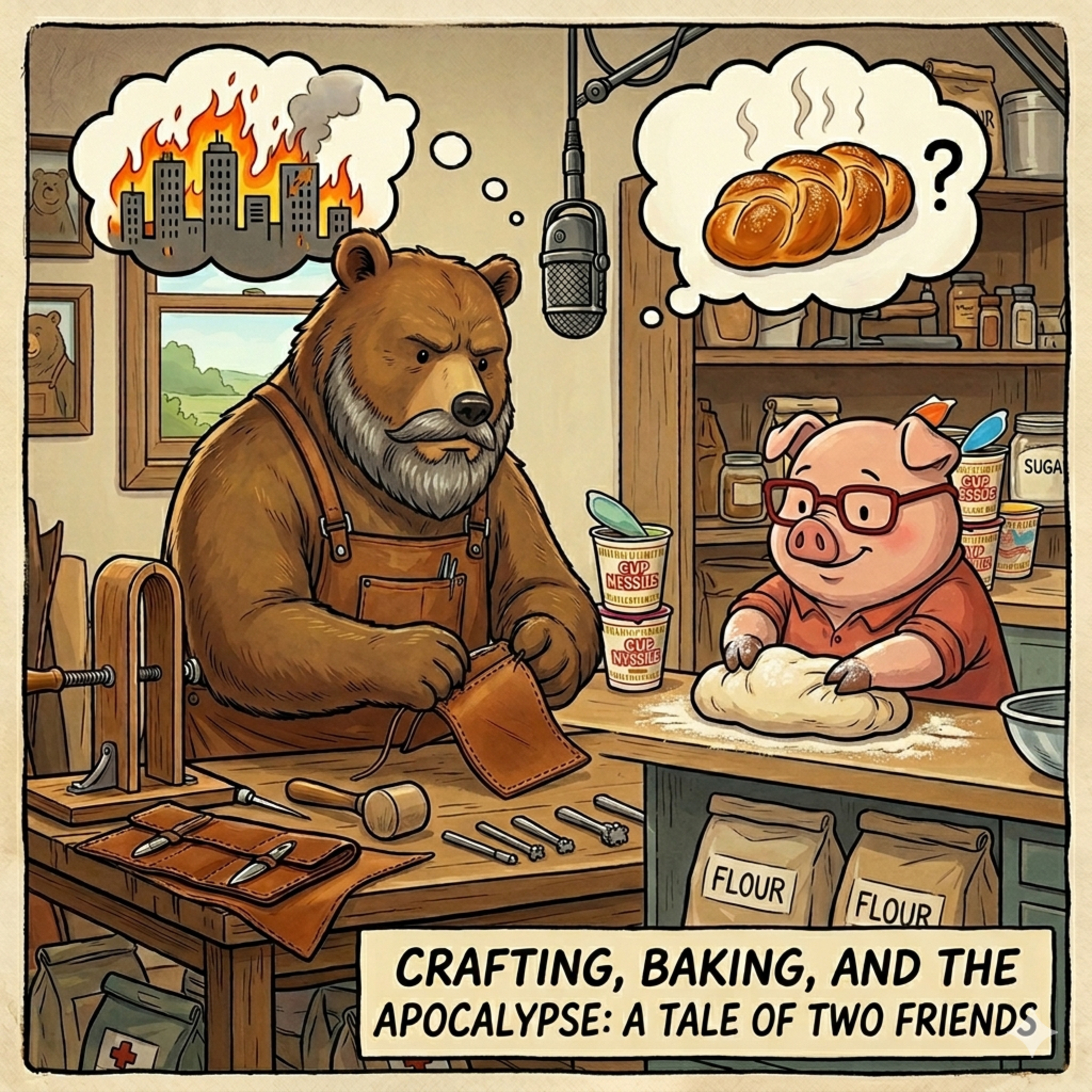 11話目：クマとプーさんの非常食会議：カップ麺の蓋と手作りパンの意外な関係 episode artwork