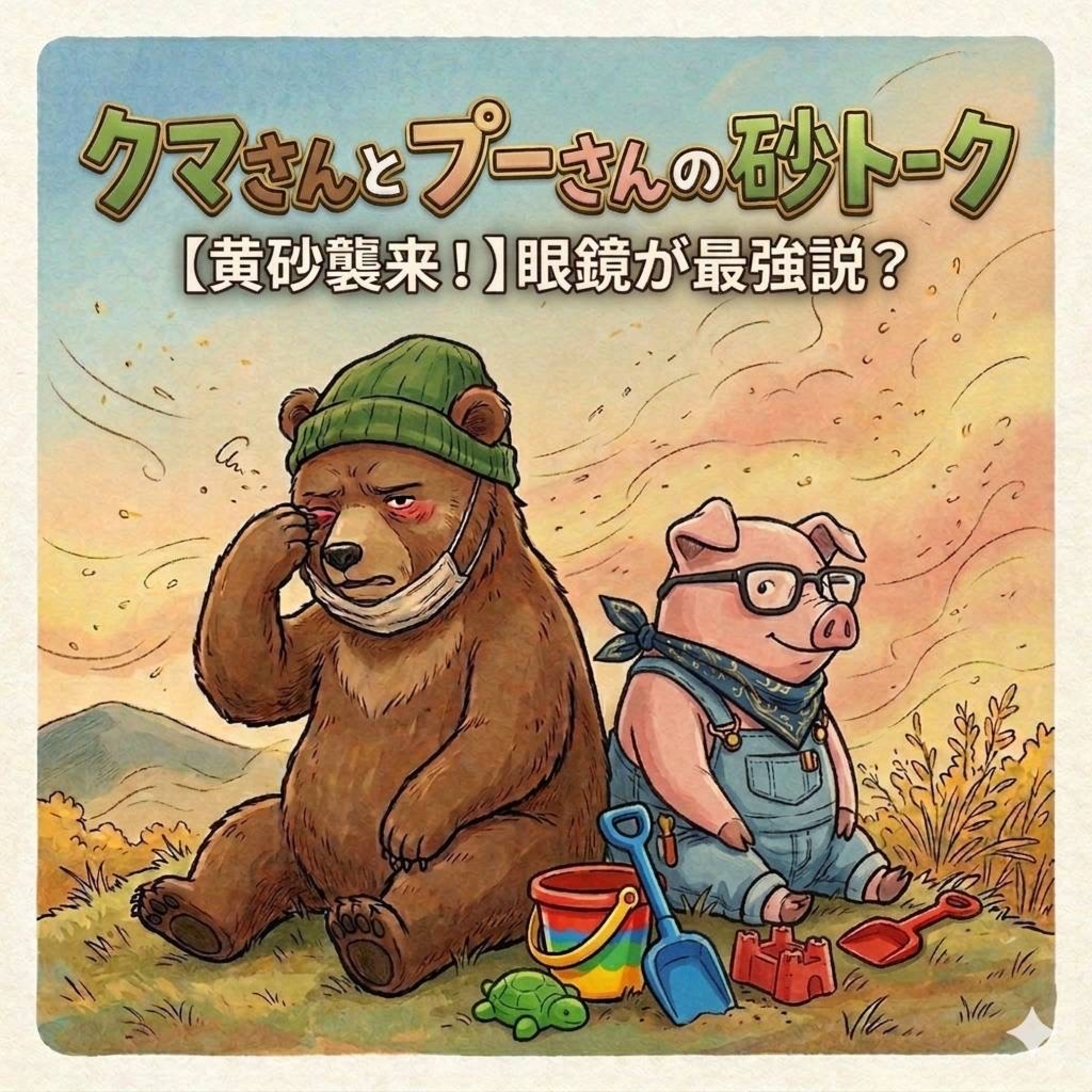 16話目：【黄砂襲来！】メガネが最強説？剛毛クマっちゃんの髭が黄色くなる前に episode artwork