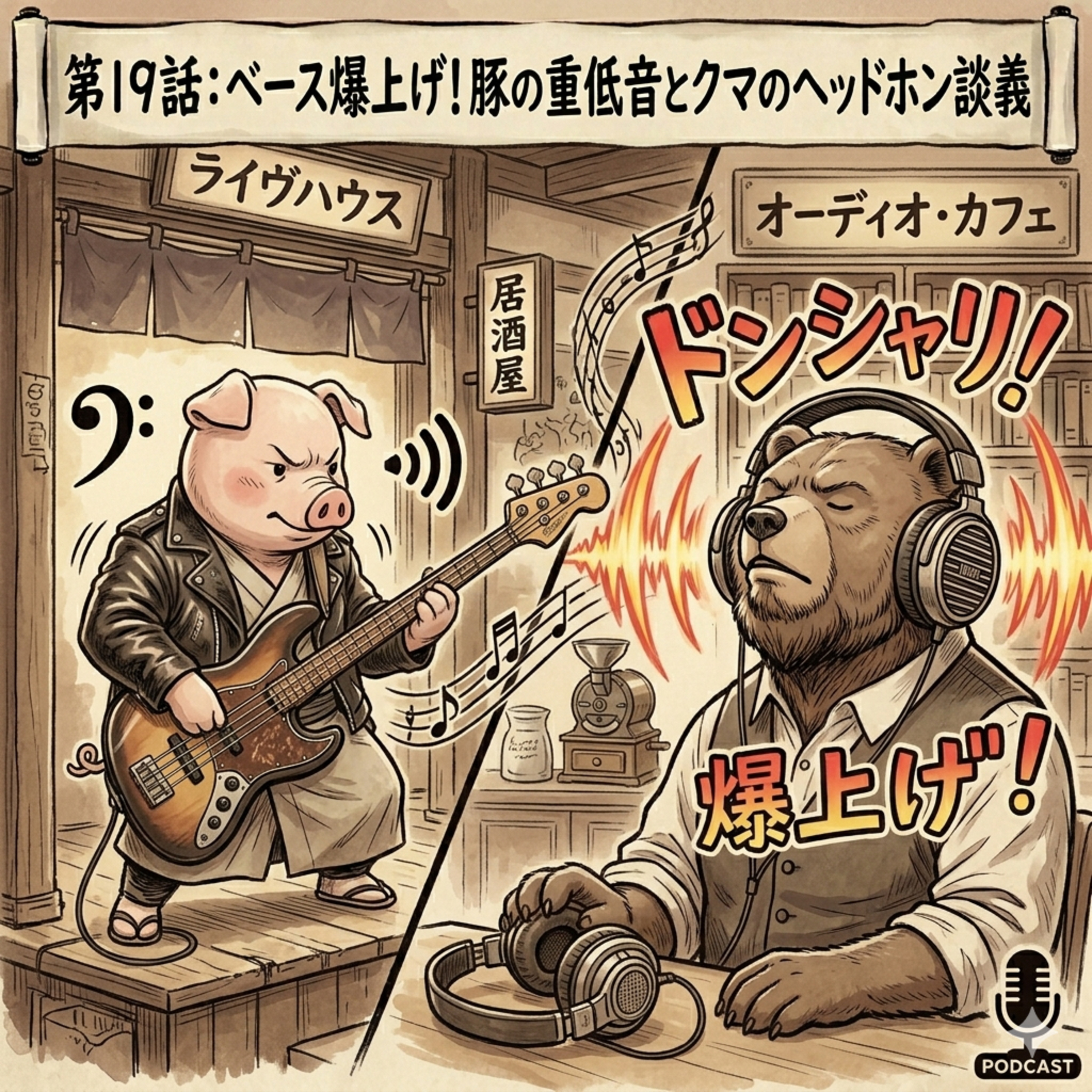 19話目：【衝撃】バンド辞めて何年？プーヤンの耳鳴りが止まらない件。低音は悪魔の誘惑？ episode artwork