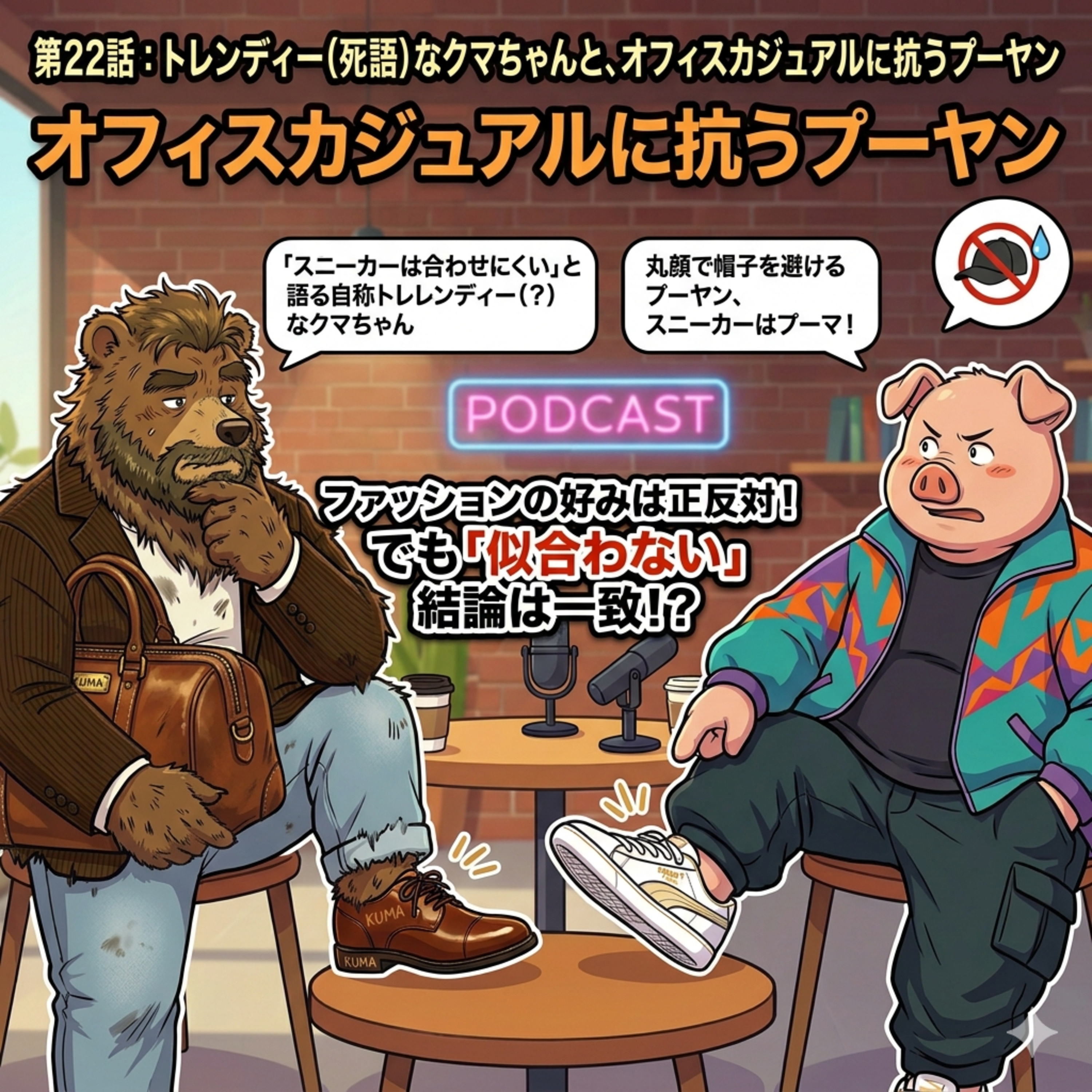 22話目：トレンディー（死語）なクマちゃんと、オフィスカジュアルに抗うプーヤン episode artwork