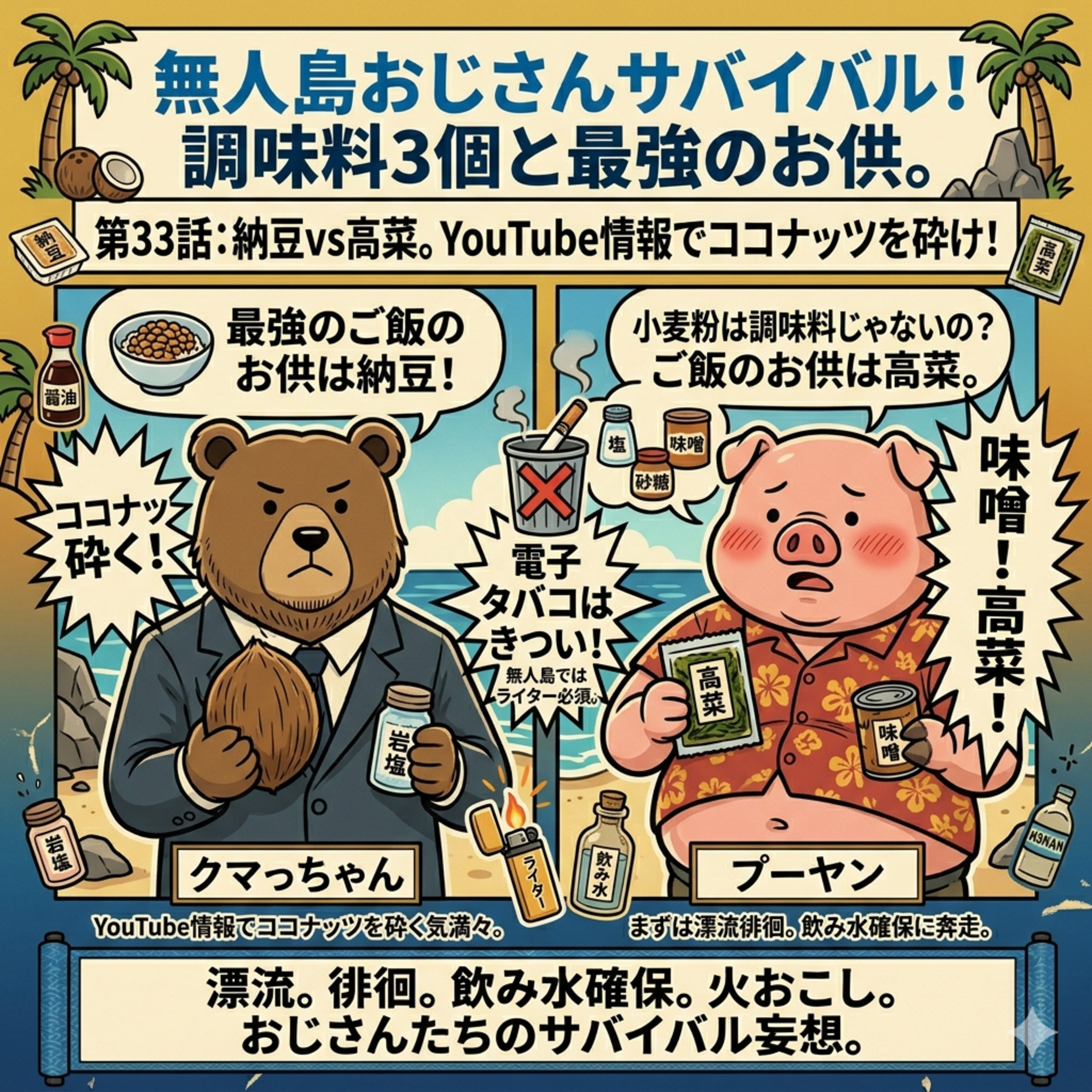 33話目：【究極の選択】無人島に持っていく調味料は？ episode artwork