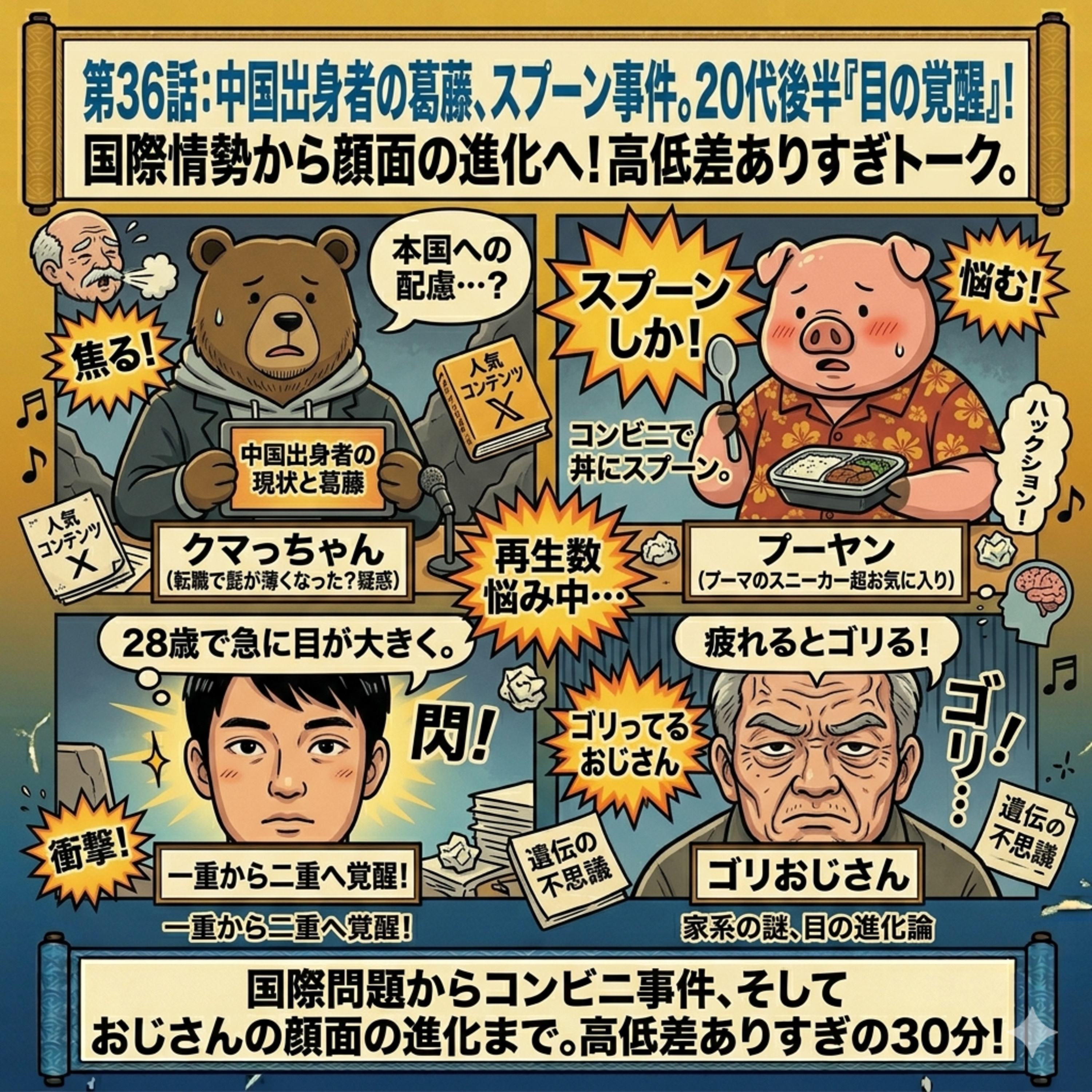 36話目：中国出身者のリアルな葛藤と、お弁当の「スプーン事件」。そして20代後半に訪れた『目の覚醒』とは！？ episode artwork