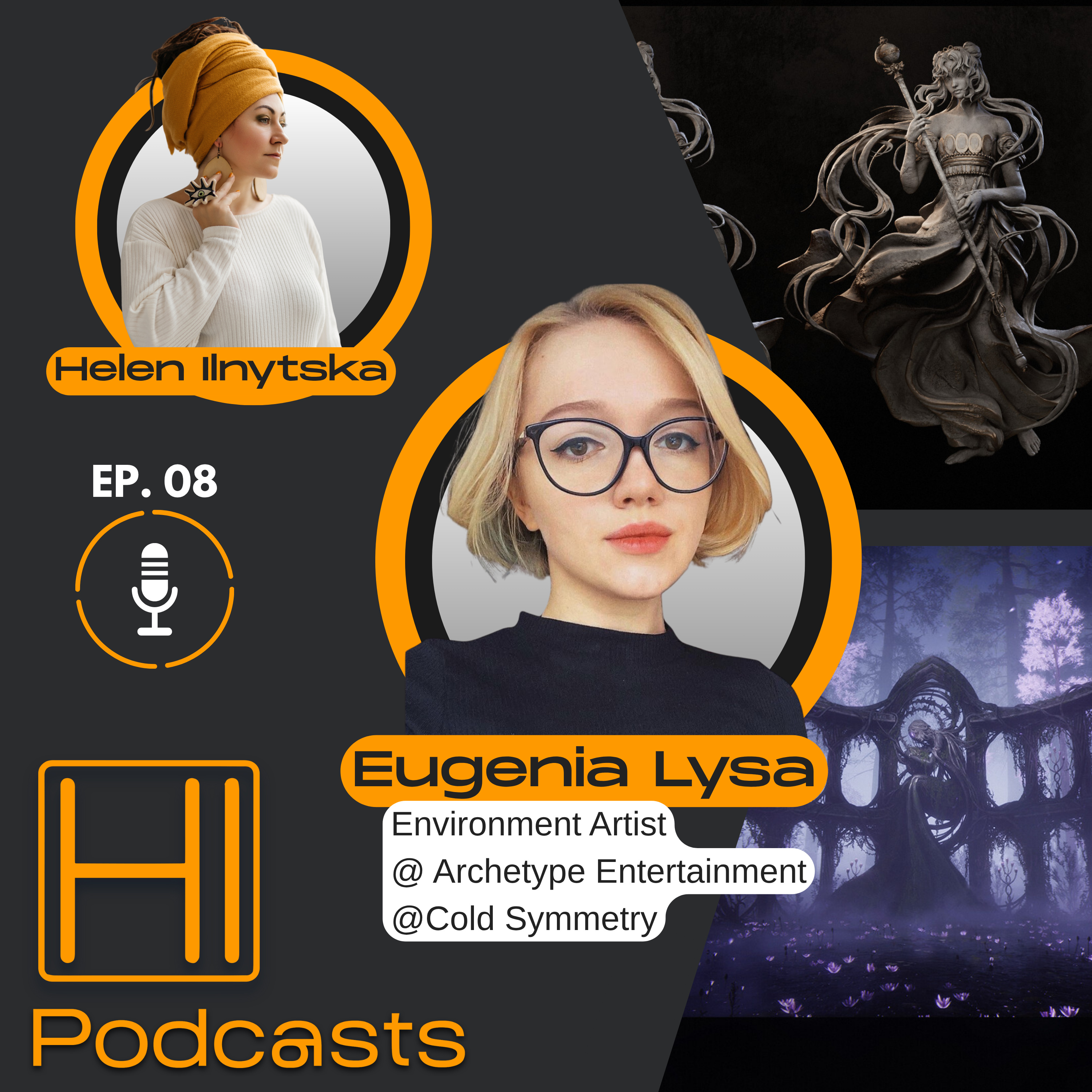 HI Podcasts #08 — Євгенія Лиса / Eugenia Lysa — Побудувати світ, щоб знайти себе episode artwork