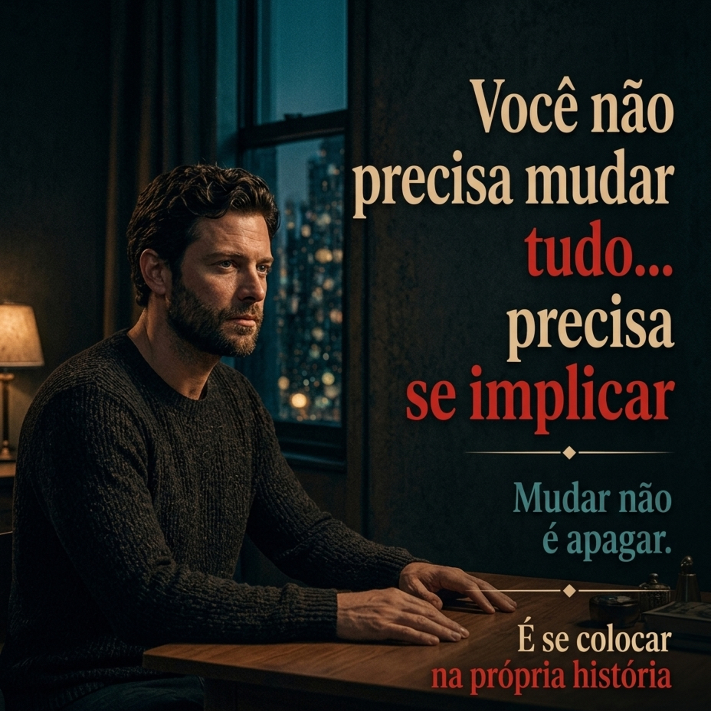 Você não precisa mudar tudo precisa se implicar