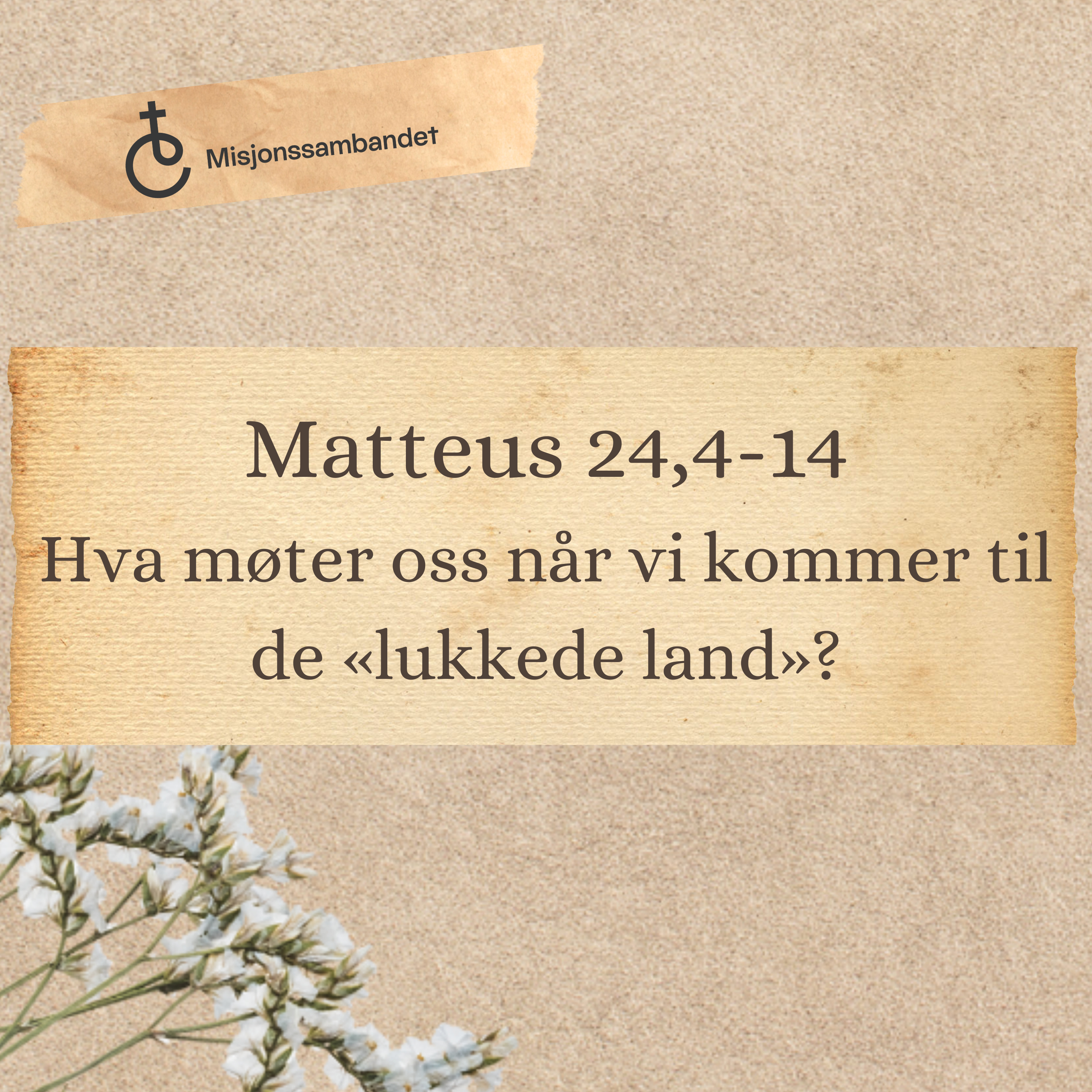 Matteus 24:1-14 "Hva møter oss når vi kommer til de «lukkede land»?" | Frank Ole Thoresen episode artwork