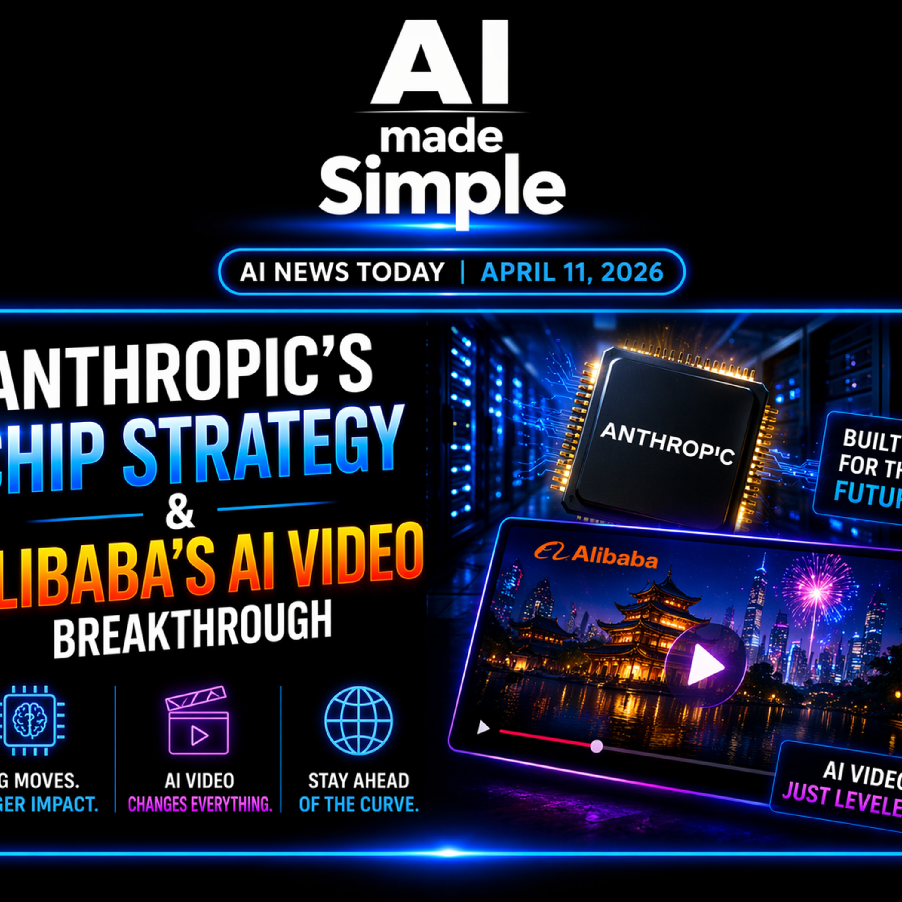 AI News Today (April 11, 2026): Anthropic’s Chip Strategy and Alibaba’s AI Video Breakthrough episode artwork
