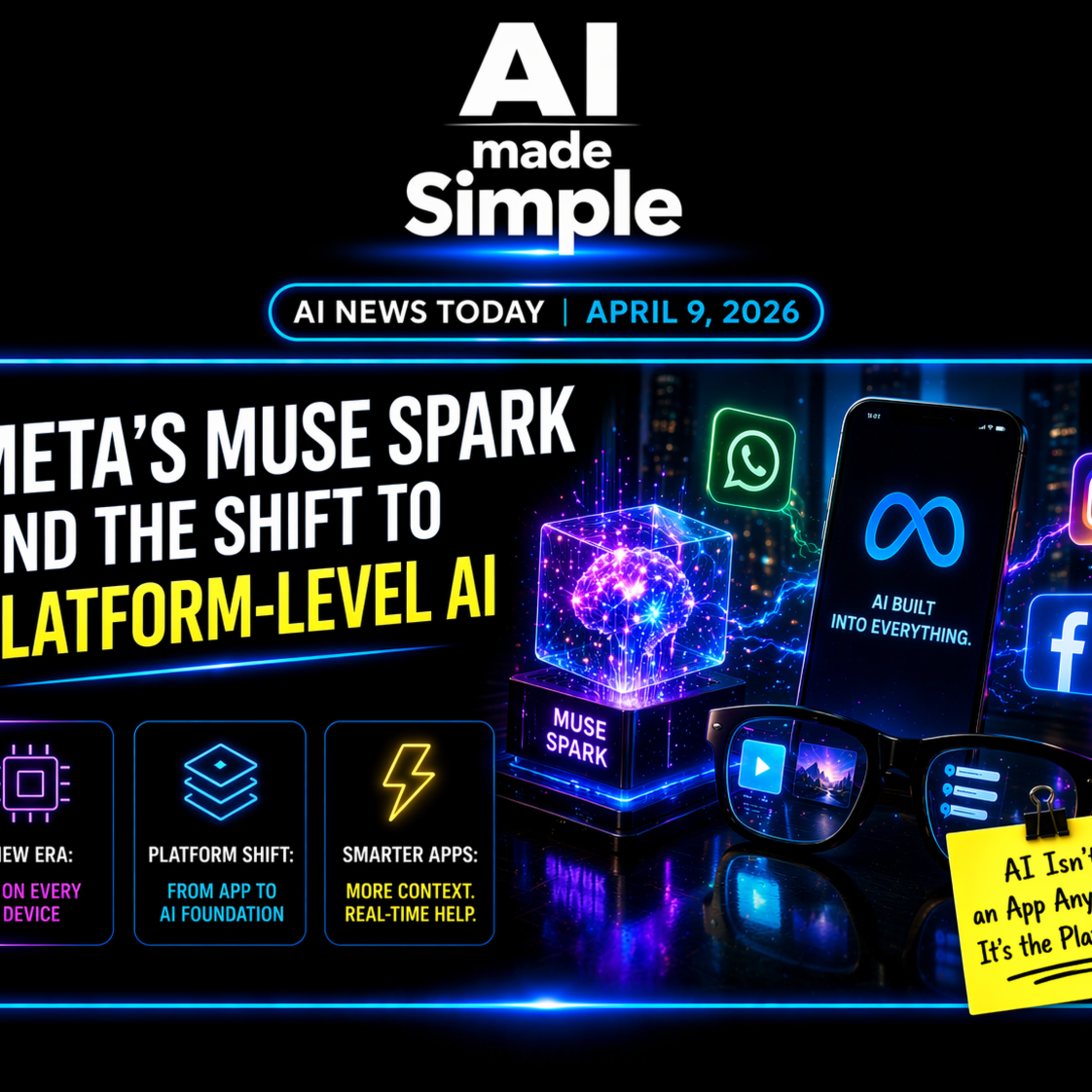 AI News Today (April 9, 2026): Meta’s Muse Spark and the Shift to Platform-Level AI episode artwork