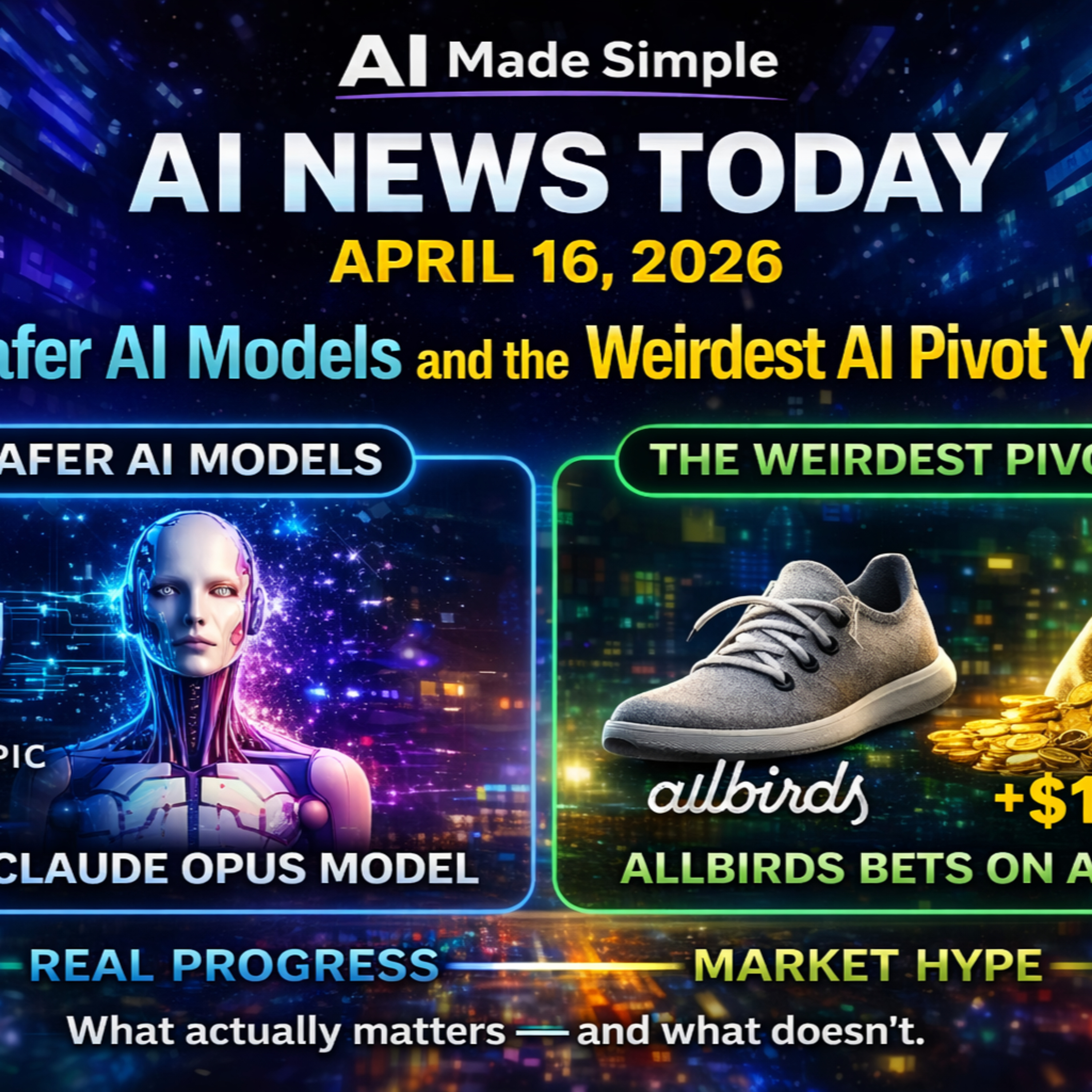 AI News Today (April 16, 2026): Safer AI Models and the Weirdest AI Pivot Yet episode artwork