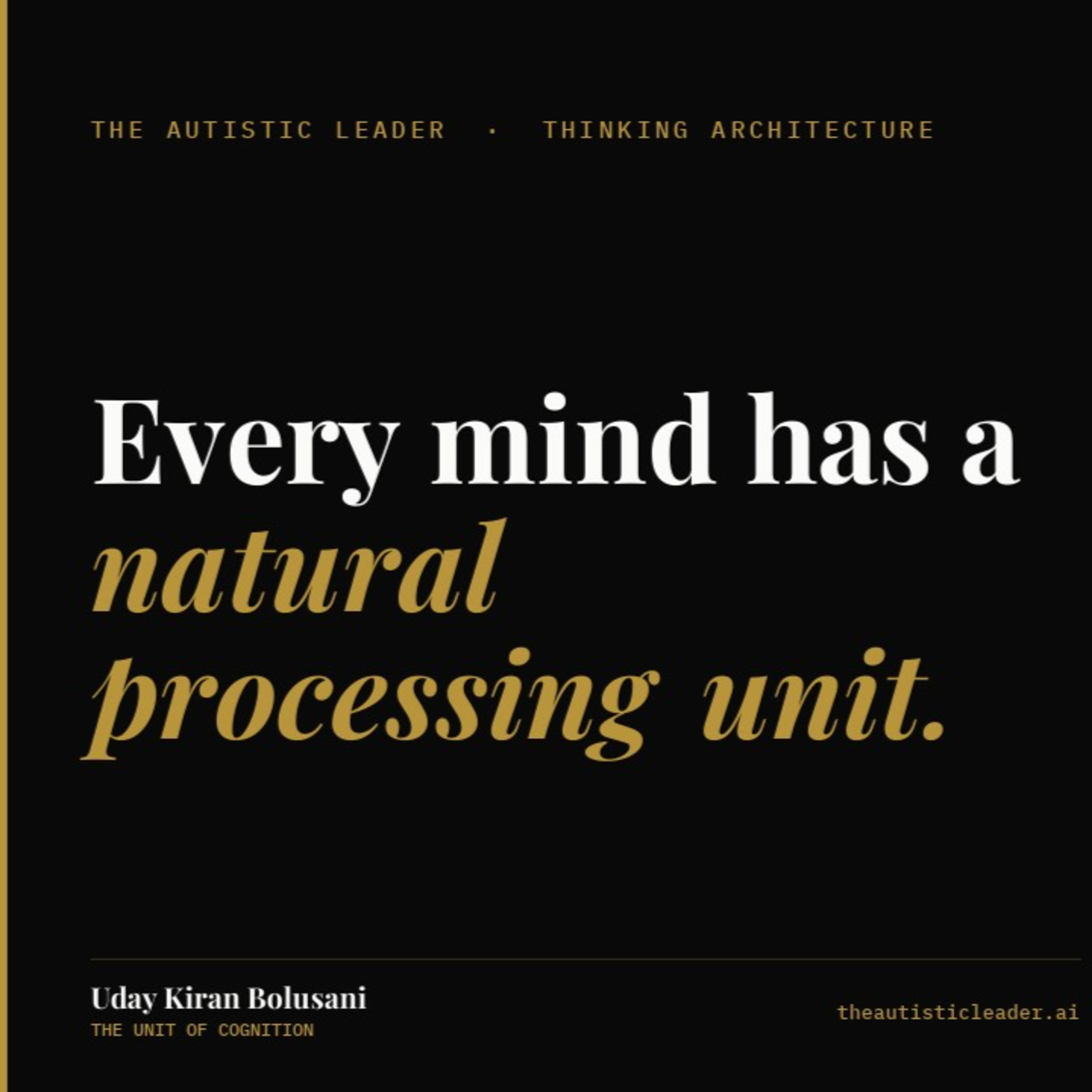 I Think I Found the Unit of Cognition. | The Autistic Leader Podcast episode artwork