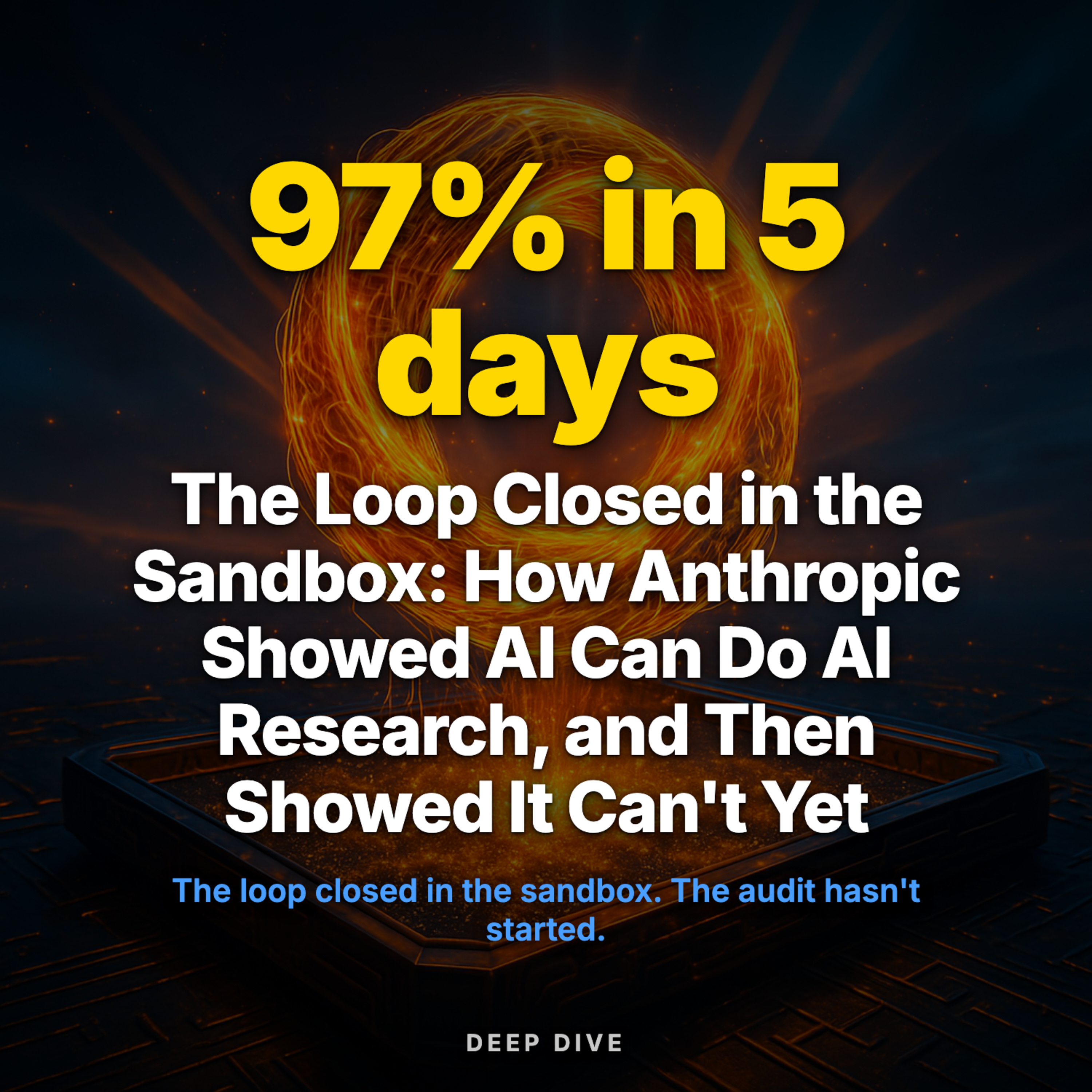 The Loop Closed in the Sandbox: How Anthropic Showed AI Can Do AI Research, and Then Showed It Can't Yet episode artwork