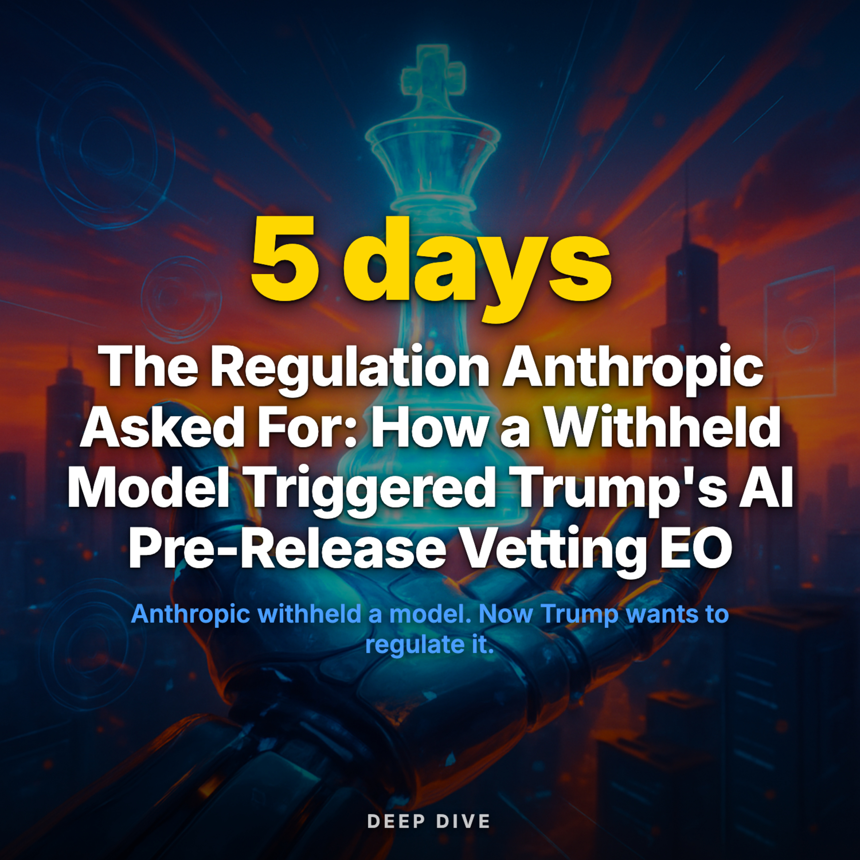 The Regulation Anthropic Asked For: How a Withheld Model Triggered Trump's AI Pre-Release Vetting EO episode artwork