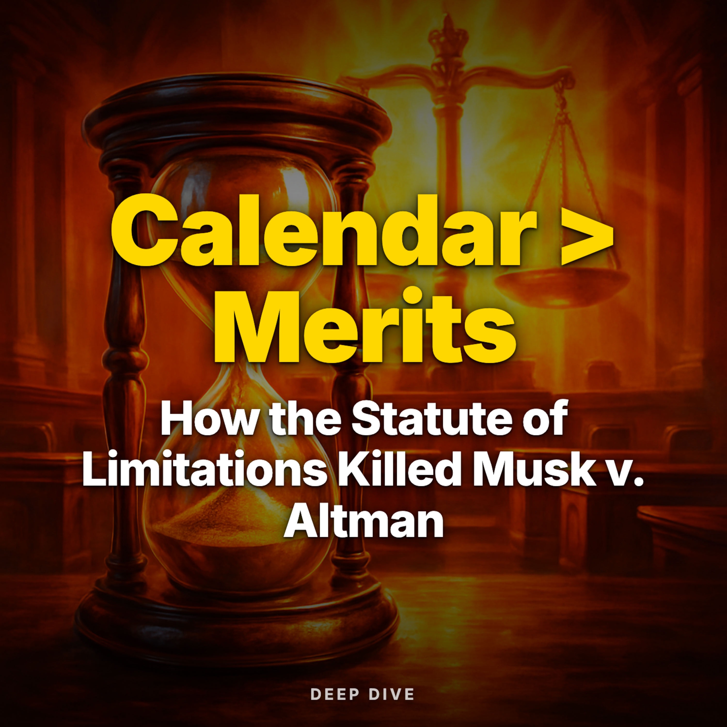 How the Statute of Limitations Killed Musk v. Altman episode artwork